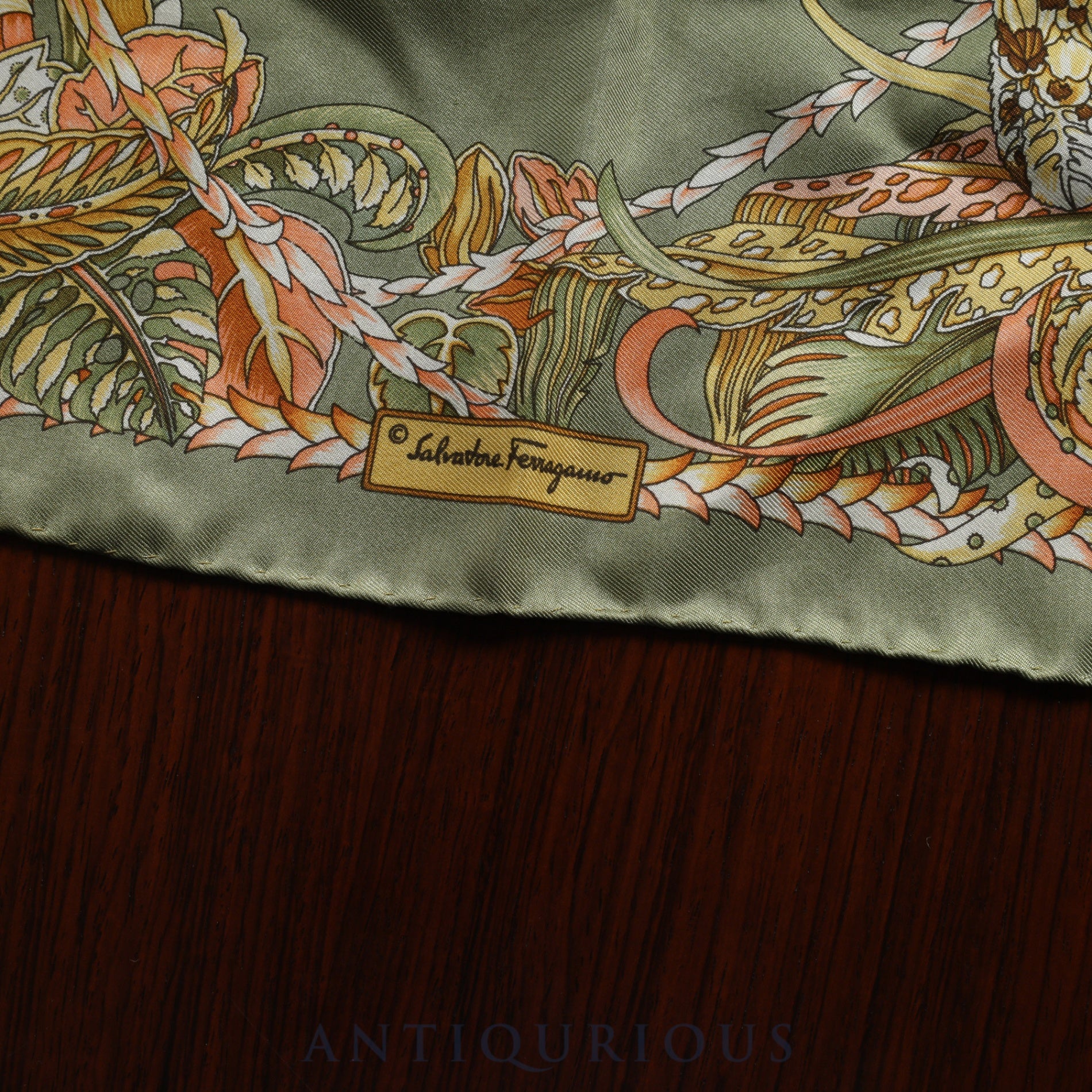 SALVATORE FERRAGAMO Salvatore Ferragamo Scarf Animal Leopard 100% Silk