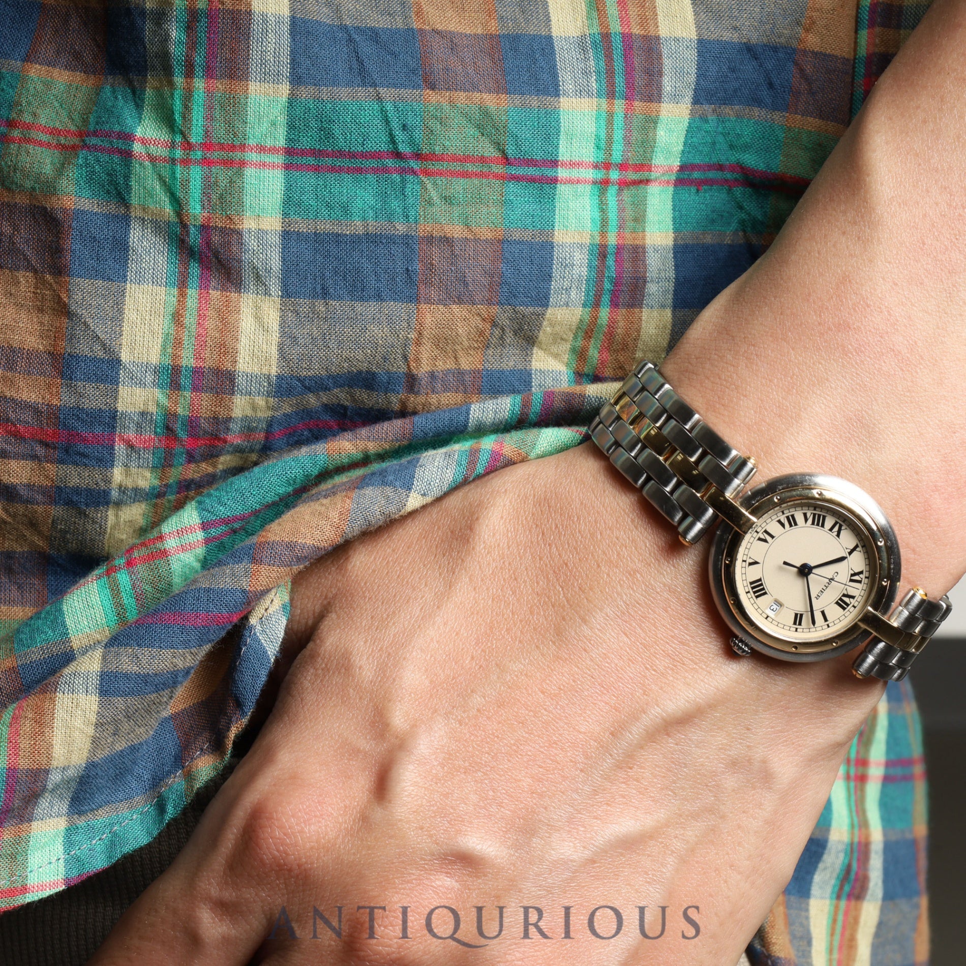 Cartier Panthere Vendome LM 183964 Quartz SS/YG 1 Row White Roman Dial Completely serviced at Cartier boutique