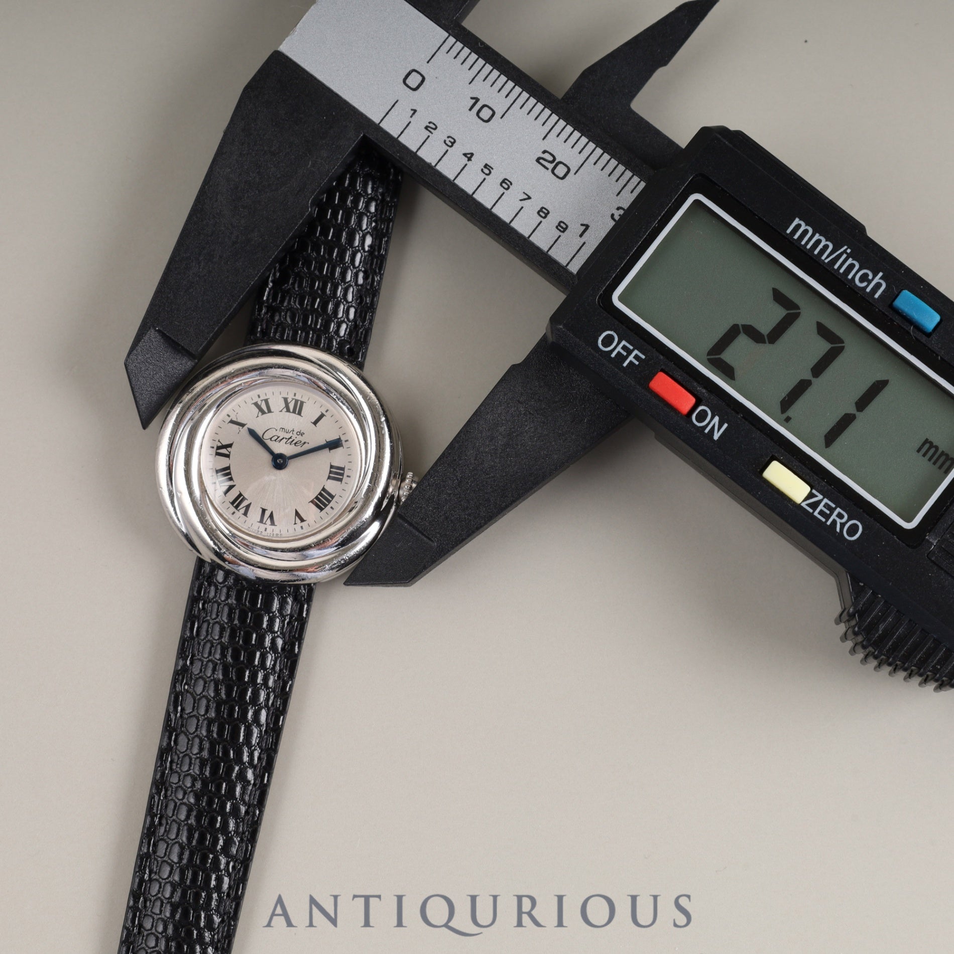 Cartier Must Trinity W1014945 / 2439 Quartz Cal.157 SV925 Leather Genuine Buckle (SS) Silver Roman Dial Overhauled