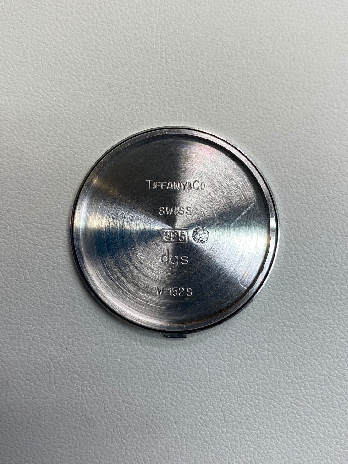 ティファニー アトラス SV CASE W152S クォーツ SV925 革 純正尾錠(SS) シルバー文字盤 オーバーホール済み