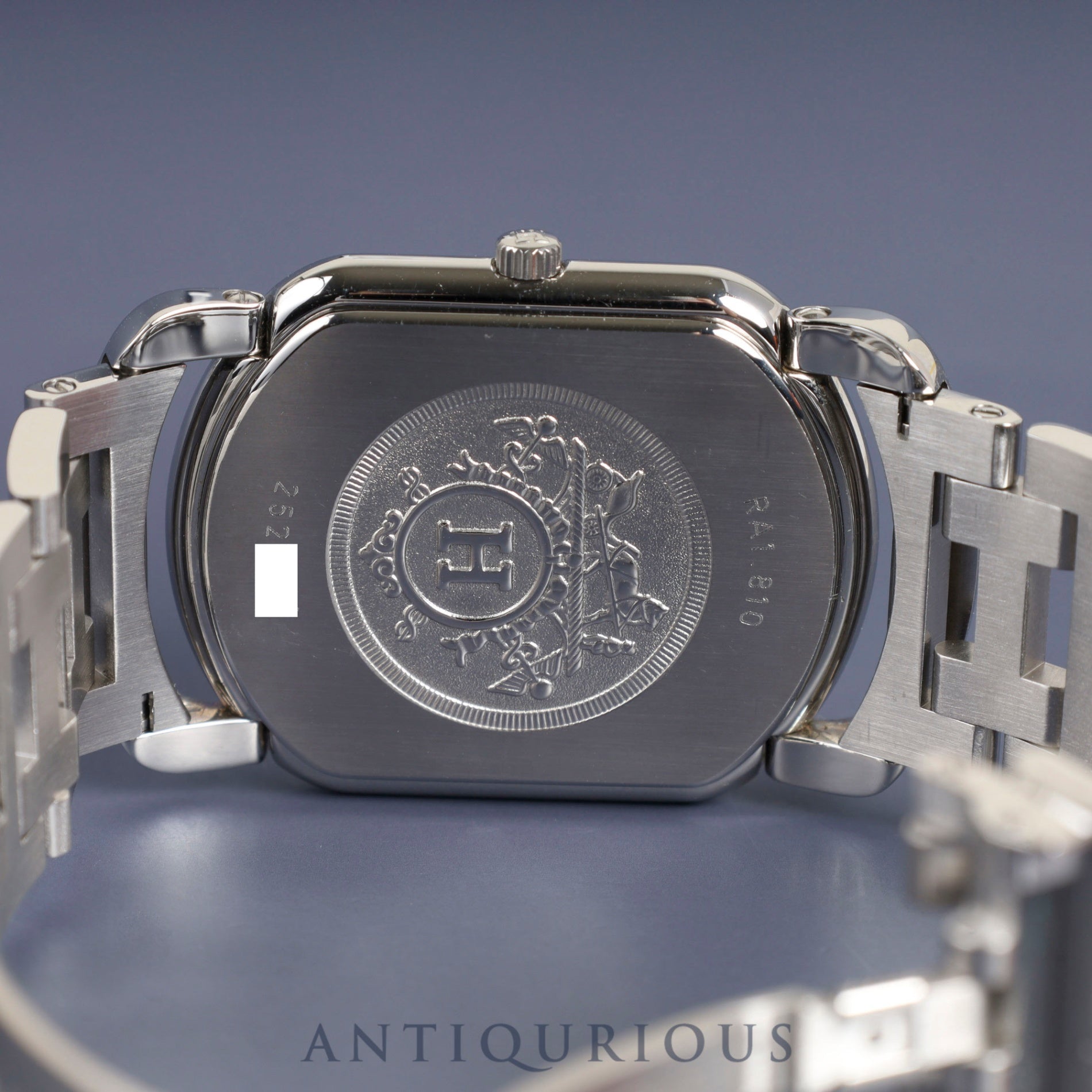 Hermes Rally RA1.810 Quartz Cal.980.163 SS SS Gray Dial Box Warranty (2009) Overhauled