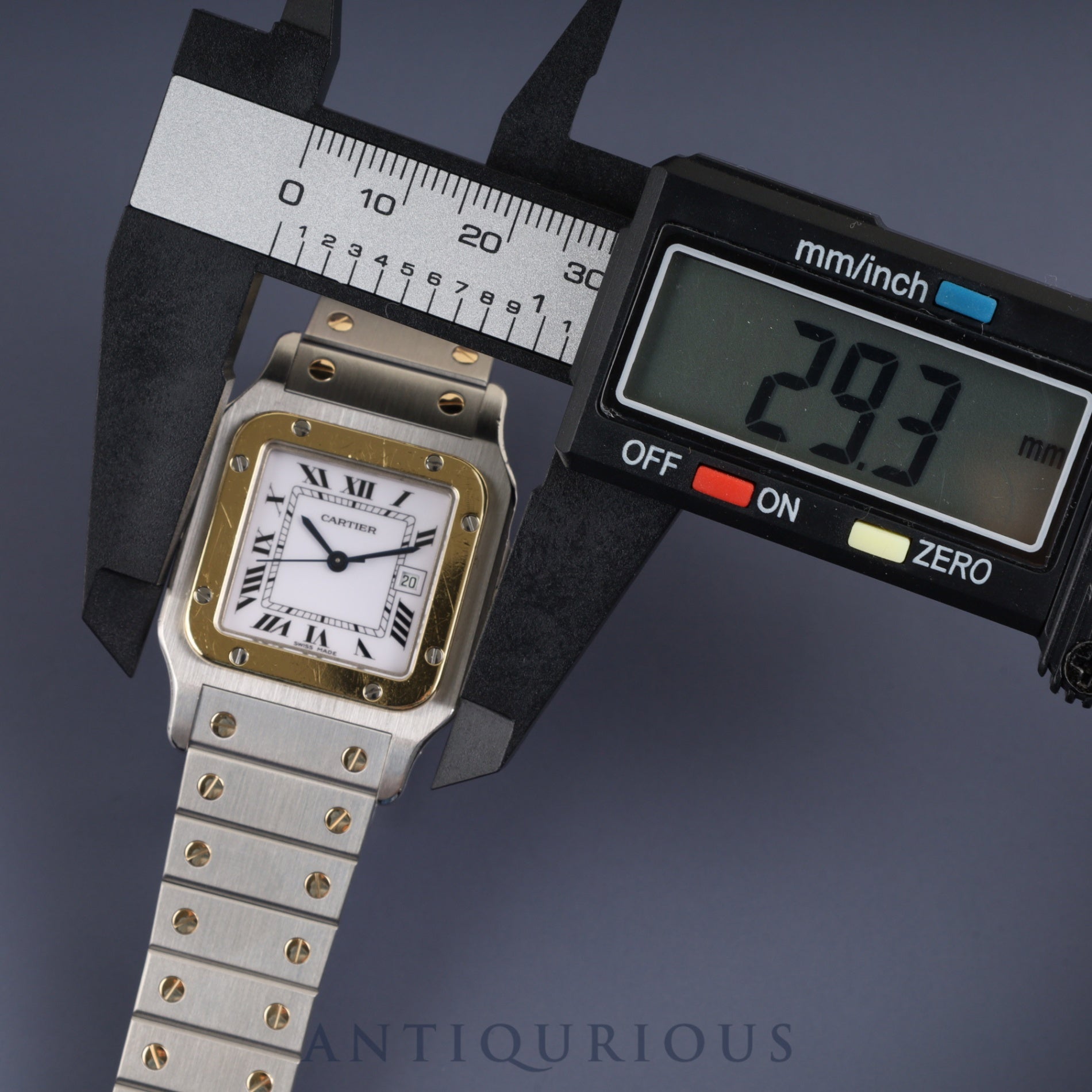 カルティエ サントス ガルベ LM 81036283 / 1172961 自動巻き SS/YG SS/YG ホワイトローマン文字盤 カルティエブティックにてコンプリートサービス済み 新品ブレス交換済み