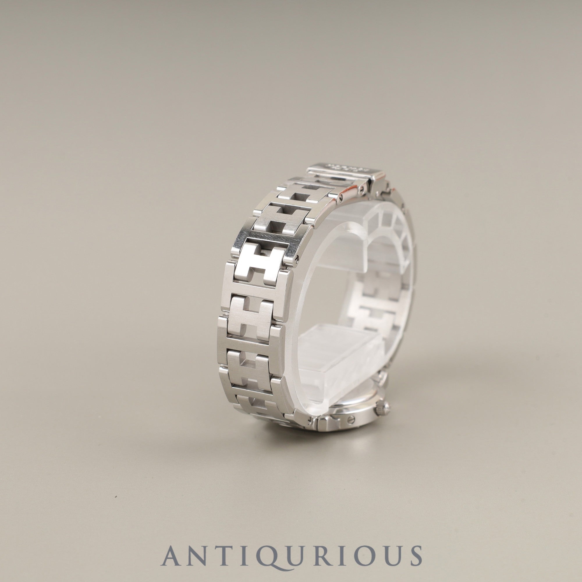 エルメス クリッパー CL4.210 クォーツ SS SS ブルー文字盤 箱 冊子 保証書 オーバーホール済み