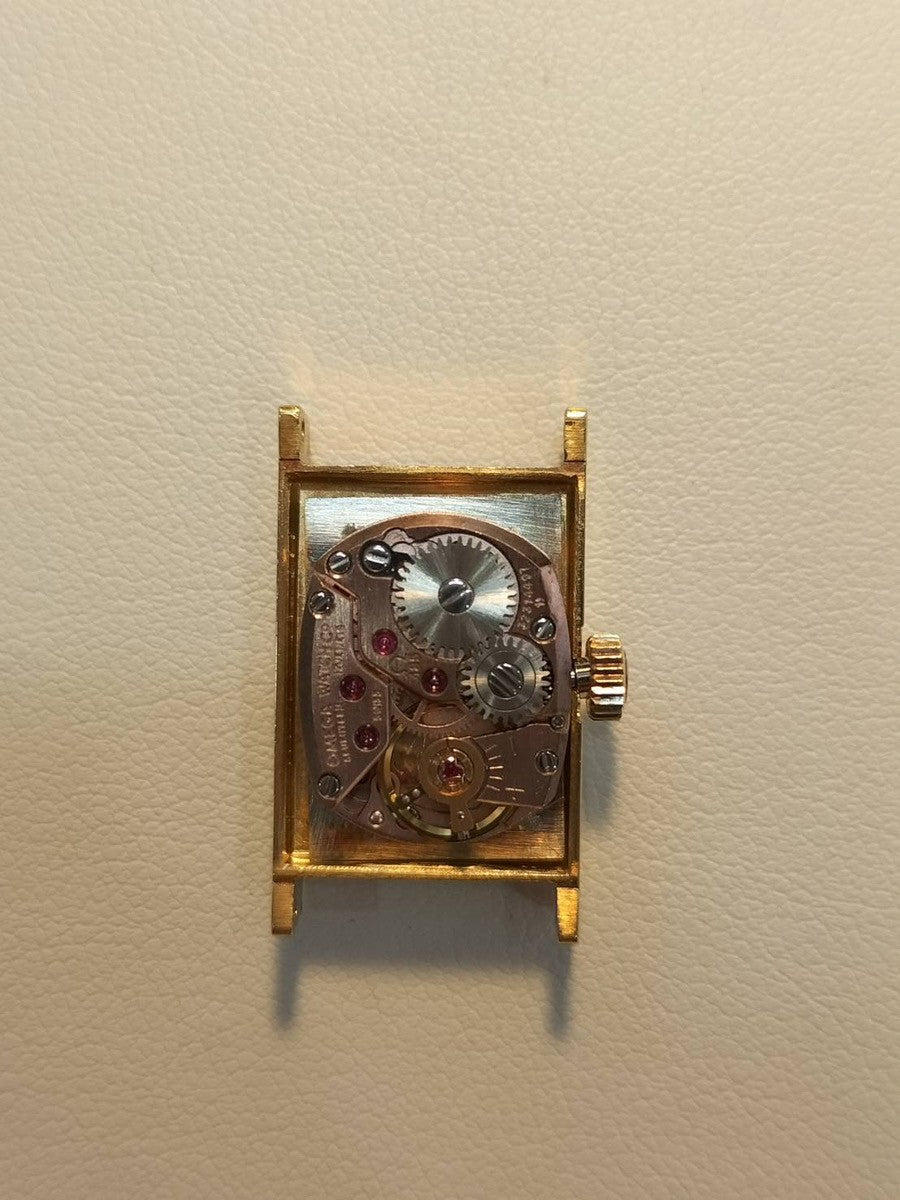 オメガ デ・ヴィル 5110212 手巻き Cal.485 750YG 革 純正尾錠(GP) シャンパン文字盤 オーバーホール済み