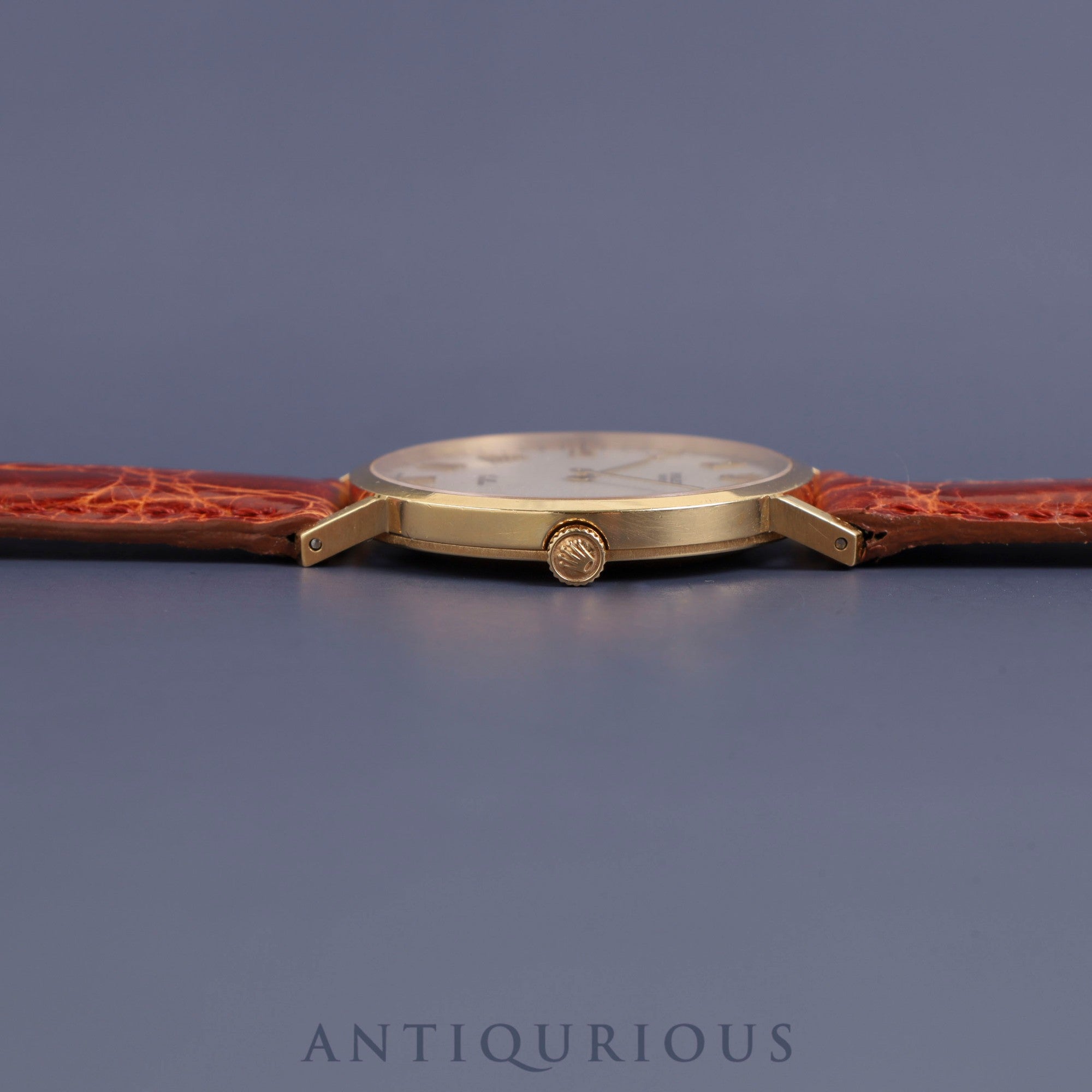 Rolex Cellini 4112 Manual winding Cal.1602 750 Leather Genuine buckle (GP) Engraved computer dial W serial (1994-1995) Overhauled