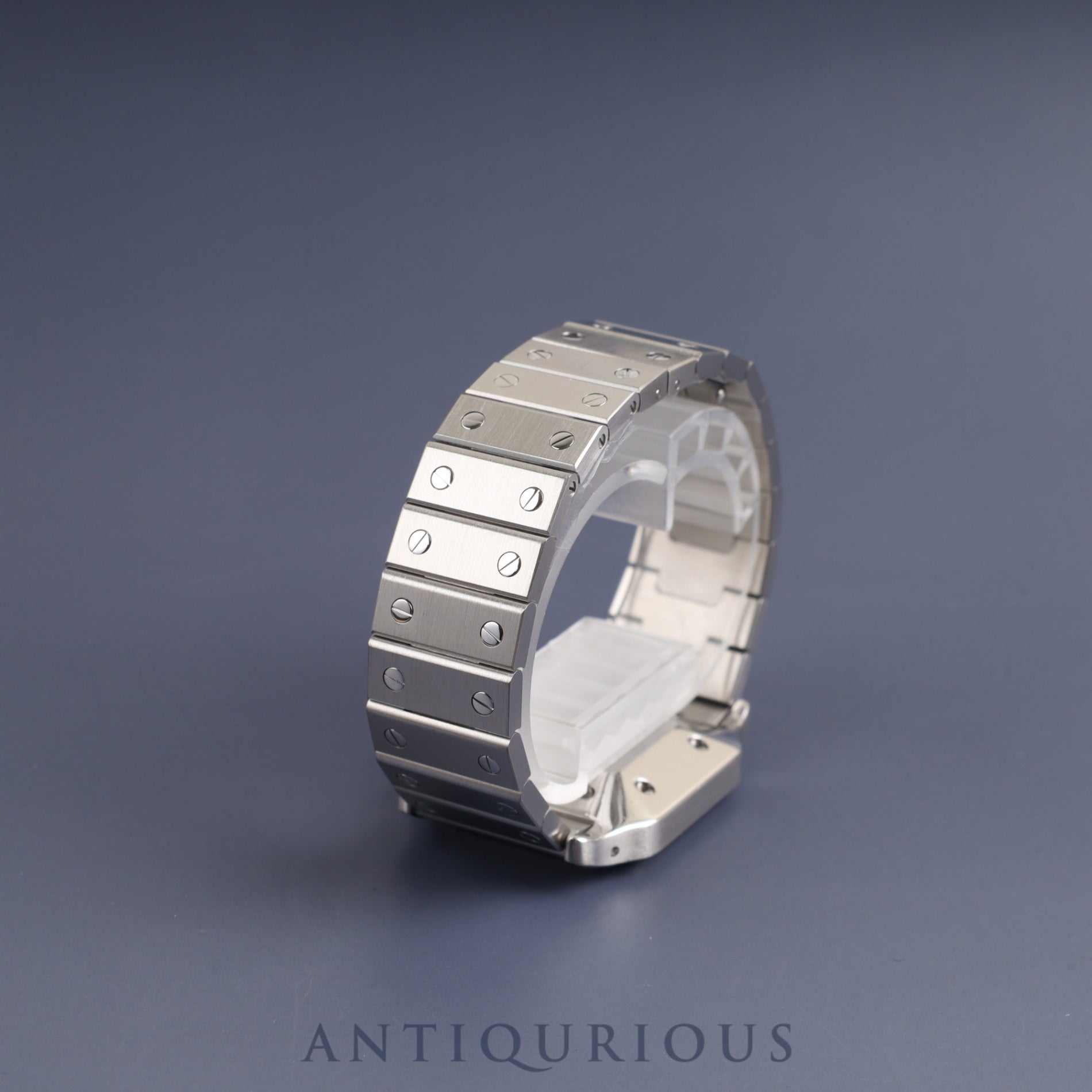 Cartier Santos Galbee LM 2960 Automatic Stainless Steel Watch with White Roman Dial. Completely serviced at a Cartier boutique.