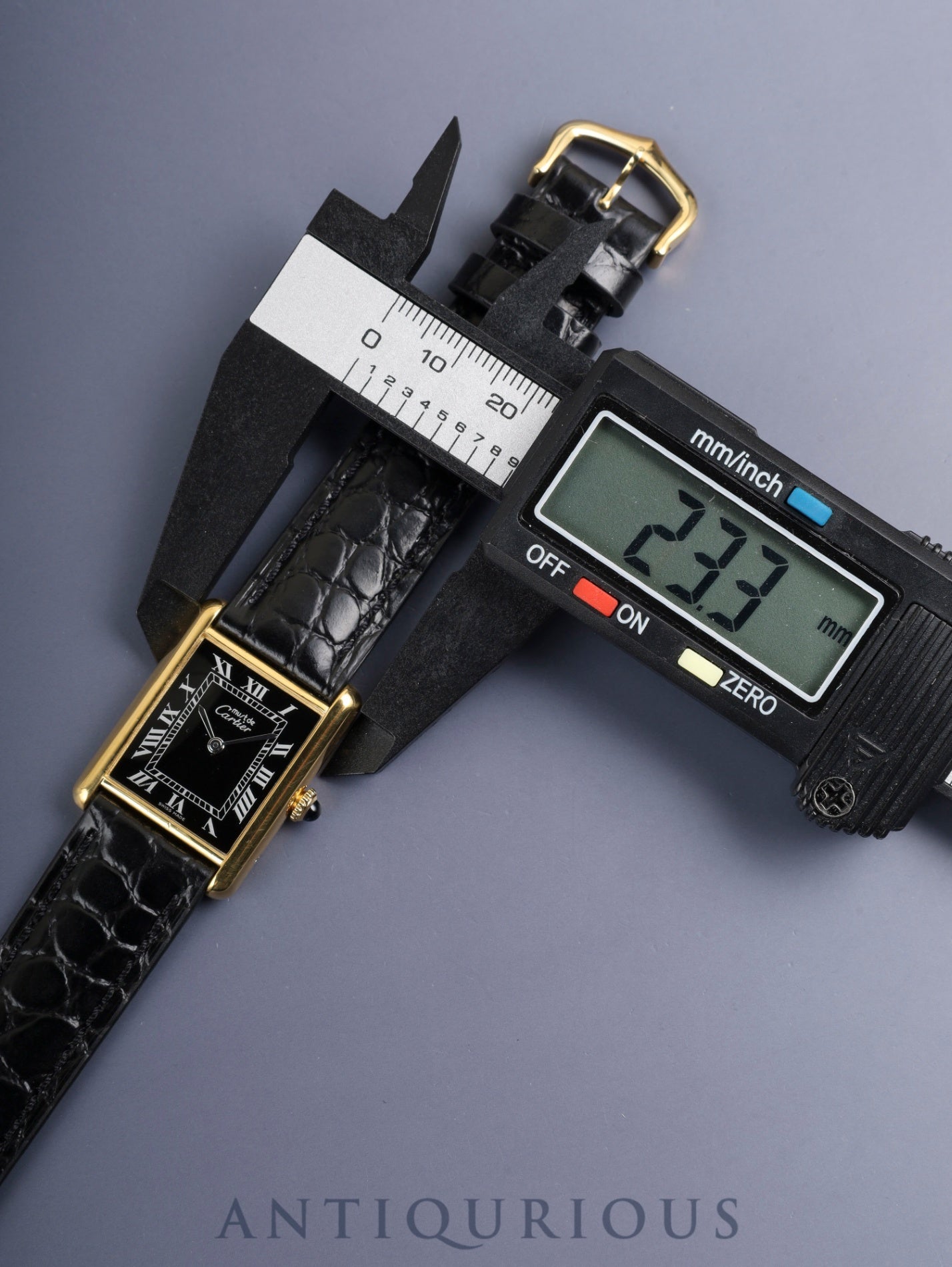 カルティエ マストタンク LM 6 手巻き Cal.- SV925 革 純正ピンバックル(GP)ブラックローマン文字盤(SWISS MADE表記)純正レザーベルト付き 新品仕上げ済み カルティエブティックにてコンプリートサービス済み