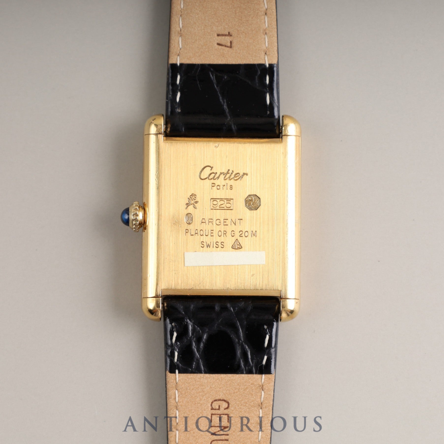 Cartier Must Tank LM Manual Winding 925 Leather Genuine Buckle (GP) Ivory Roman Dial Cartier Boutique Complete Service