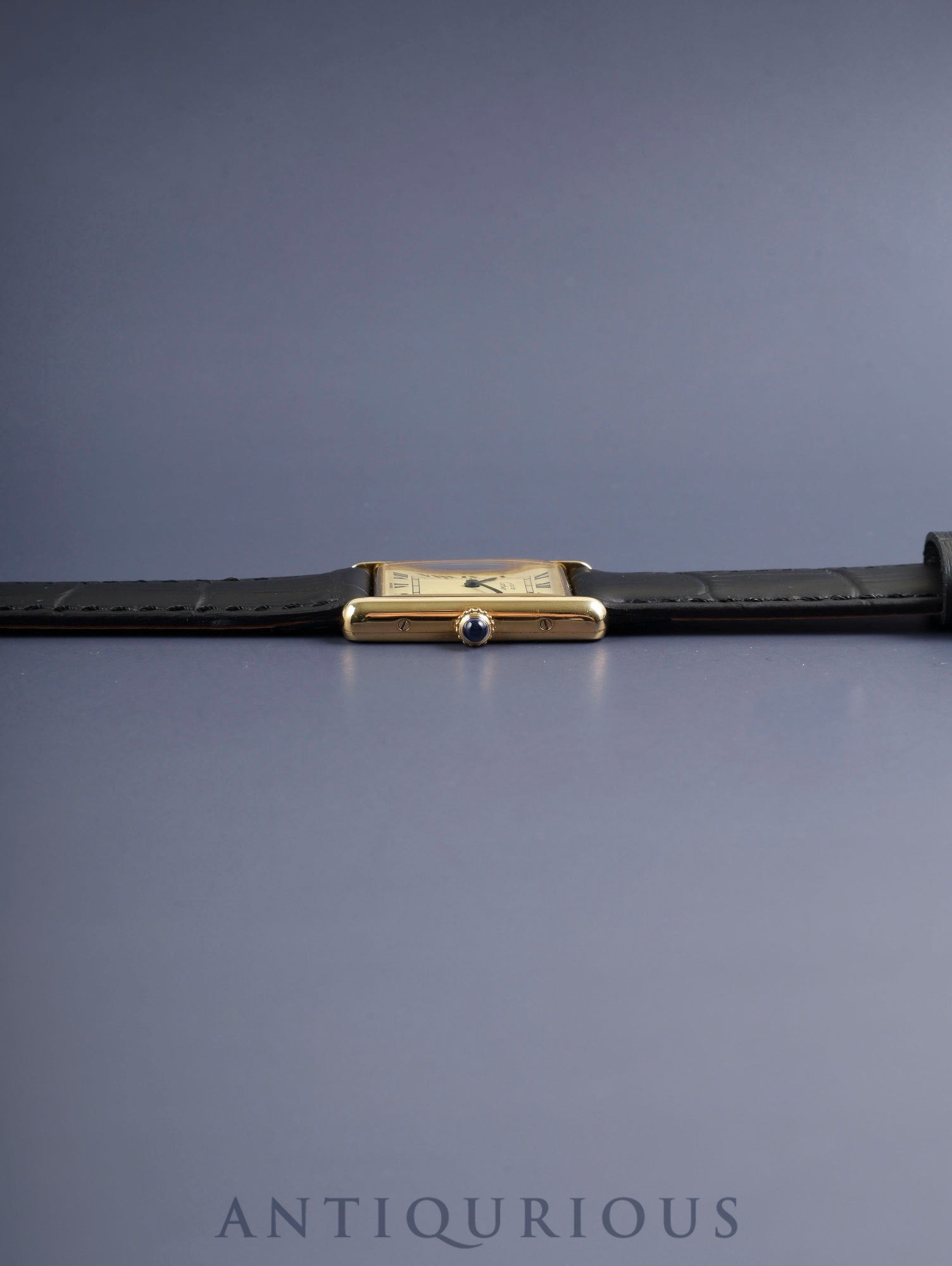 カルティエ マストタンク LM W1002753 / 590005 クォーツ Cal.90 SV925 革 純正尾錠(GP)アイボリーローマン文字盤(SWISS表記) オーバーホール済み