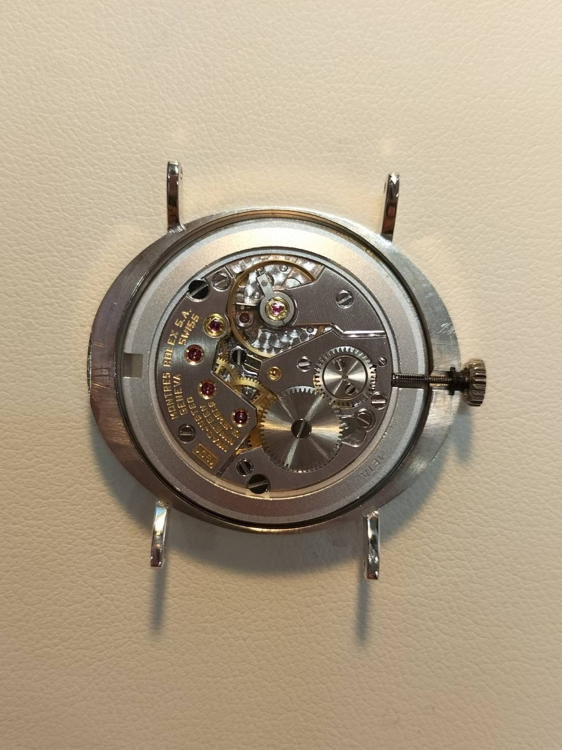 Rolex Cellini 4083 Manual winding Cal.1601 750 Leather Genuine buckle (SS) Blue gradient dial No. 43 (1975) Overhauled