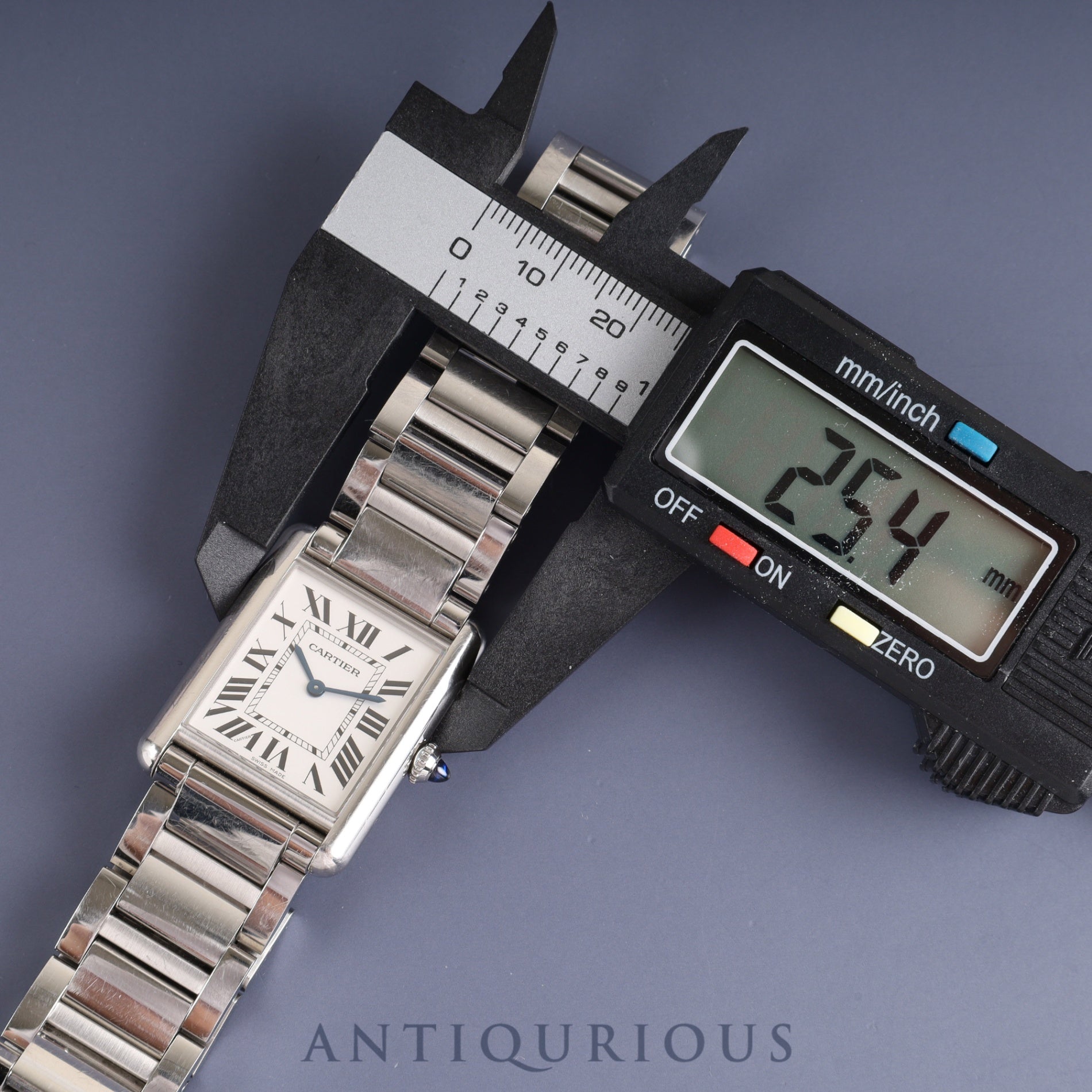 Cartier Tank Must LM WSTA0052 / 4323 Quartz SS SS White Roman Dial Overhauled