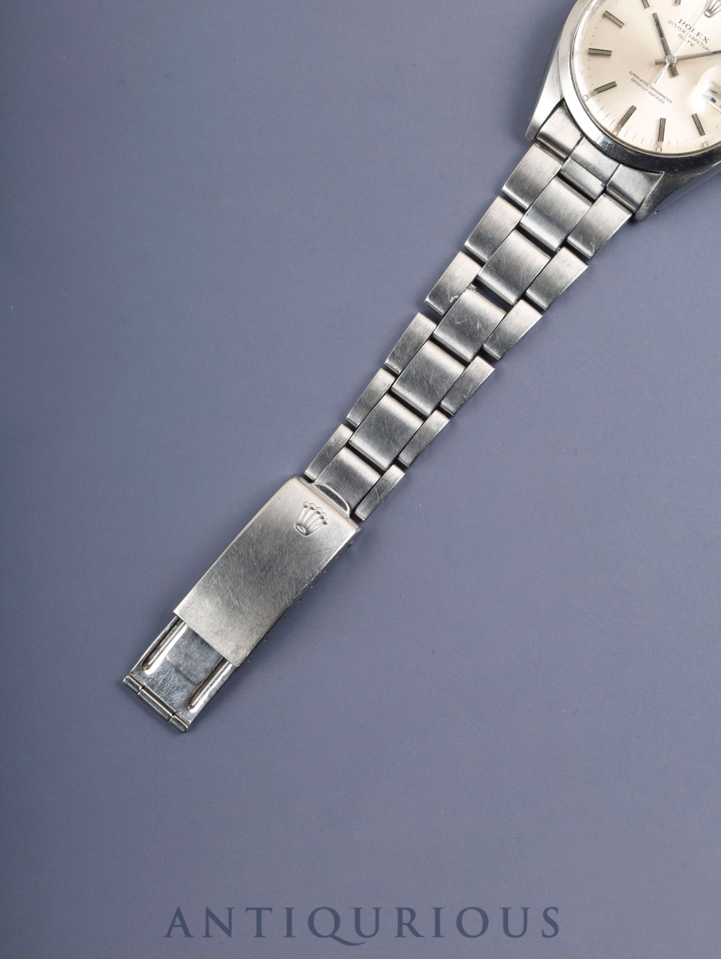 ロレックス オイスターパーペチュアルデイト 1500 自動巻き Cal.1570 SS SS シルバー文字盤 25番(1968年)クロノメーター証明書 冊子 オーバーホール済み