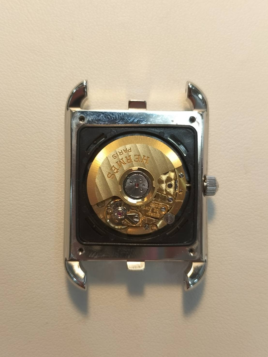 Hermès Cape Cod CC1.710 Automatic Watch, Stainless Steel, Leather, Genuine Buckle (Stainless Steel), Silver Dial, Overhauled