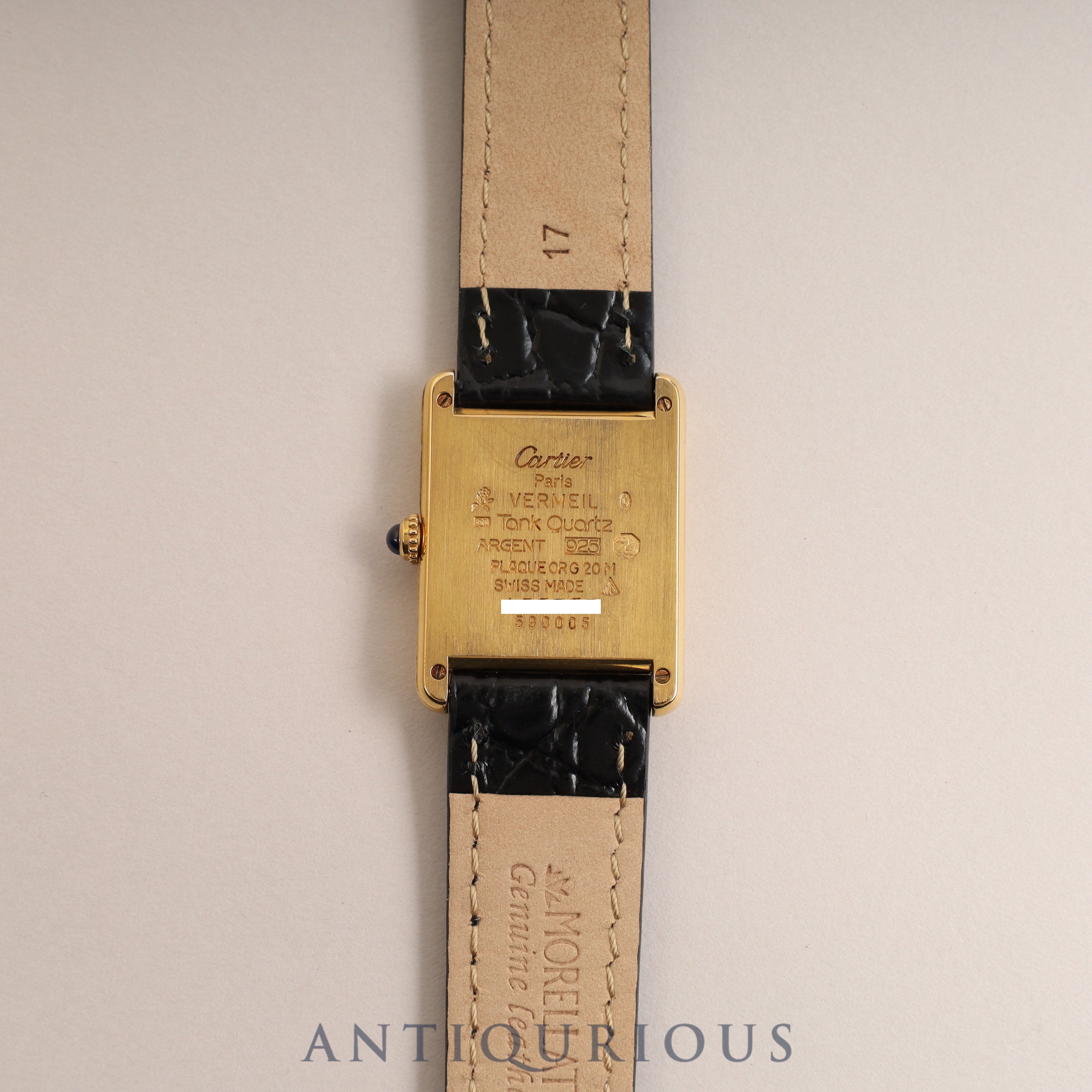 カルティエ マストタンク LM QZ ホワイト飛びローマ&2C文字盤