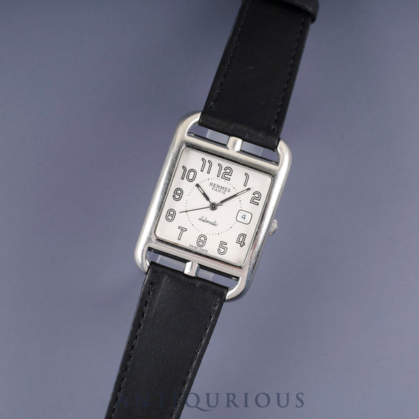 Hermès Cape Cod CC1.710 Automatic Watch, Stainless Steel Leather, Genuine Stainless Steel Buckle, Silver Arabic Dial, Overhauled