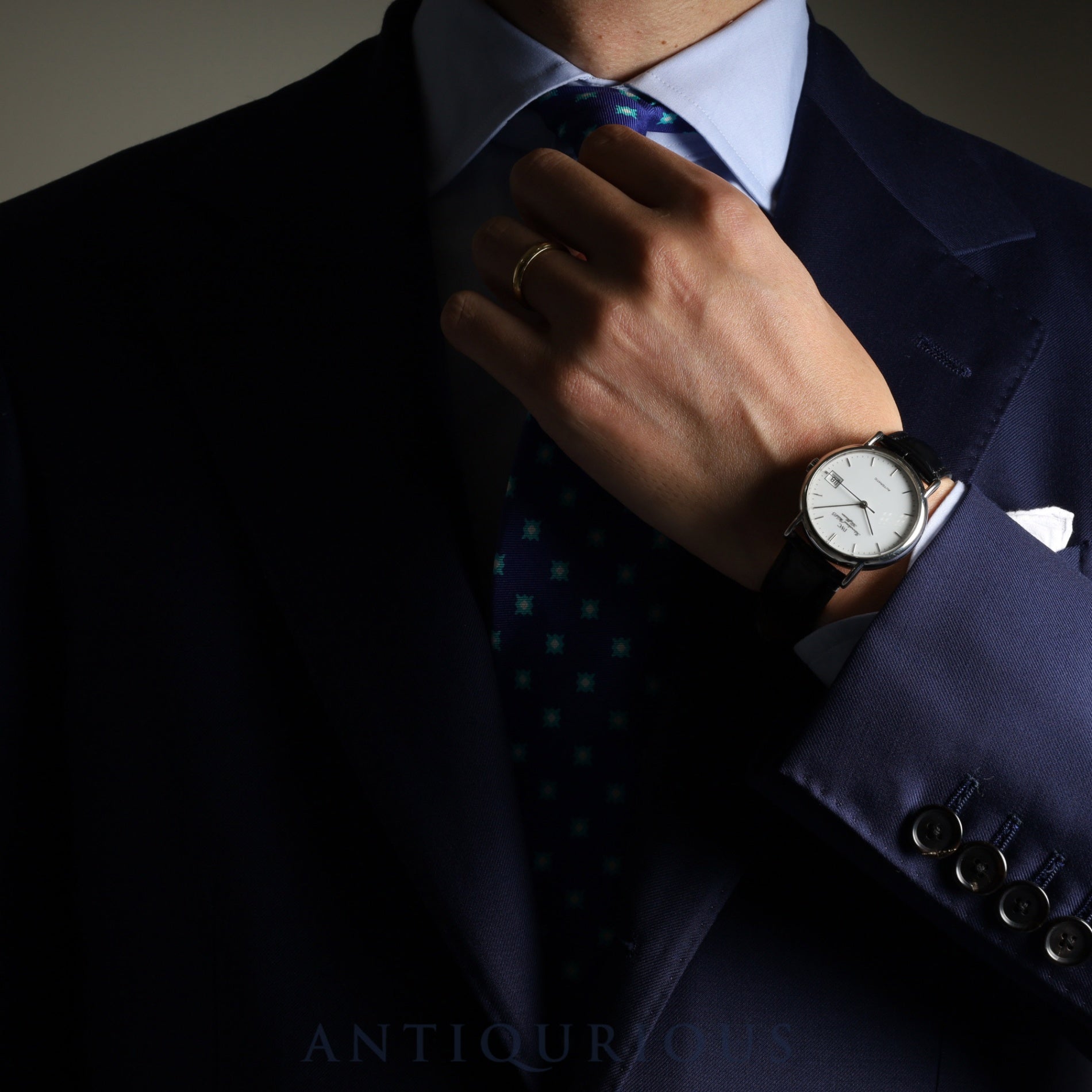 IWC Portofino IW351320 Automatic SS Leather Genuine Buckle (SS) White Dial Warranty (1995) Overhauled IWC