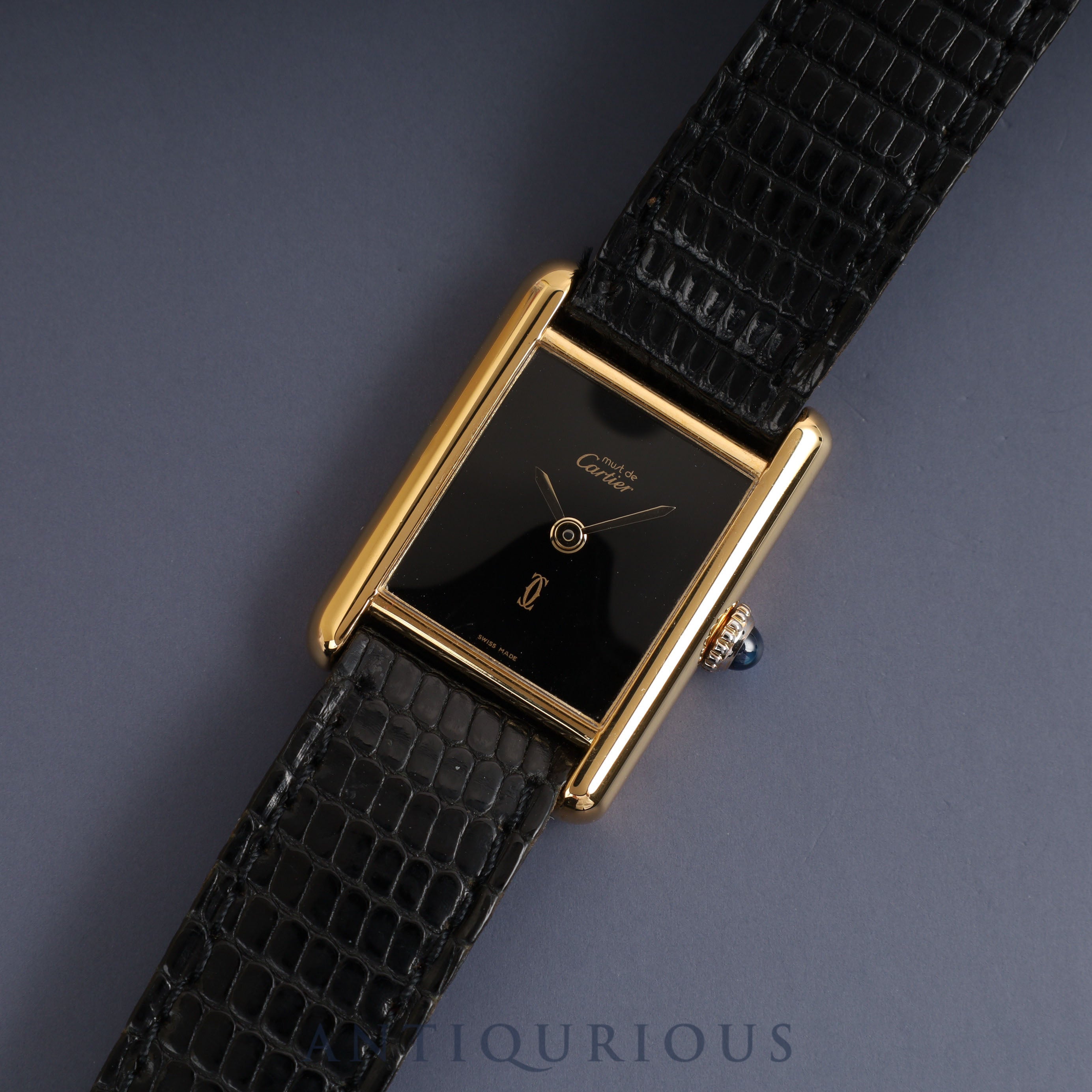 Cartier Must Tank SM Manual Winding Onyx Dial