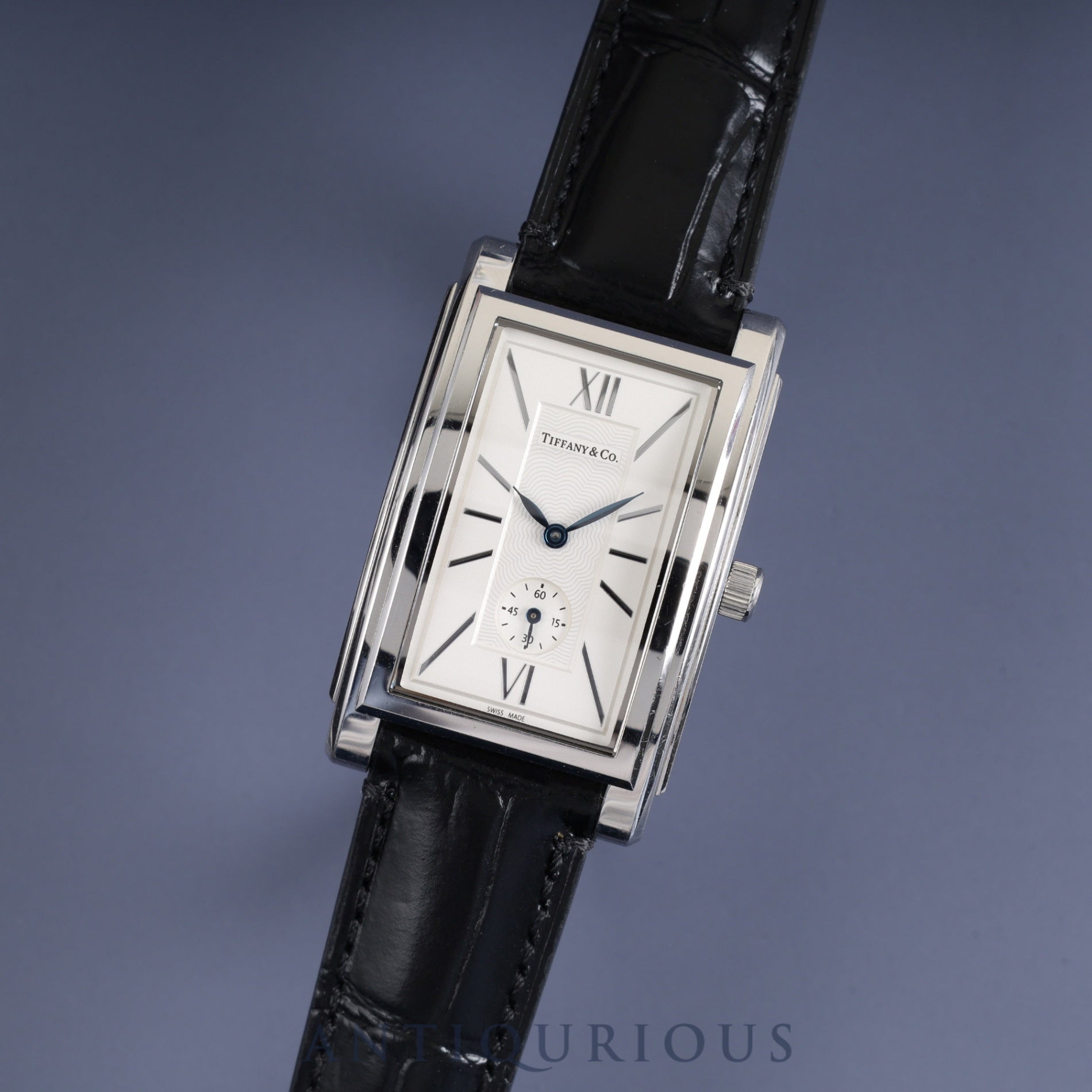 ティファニー グランドスモールセコンド Z0030.13.10A21A40A クォーツ Cal.980.163 SS 革 純正尾錠(SS) ホワイト文字盤 オーバーホール済み