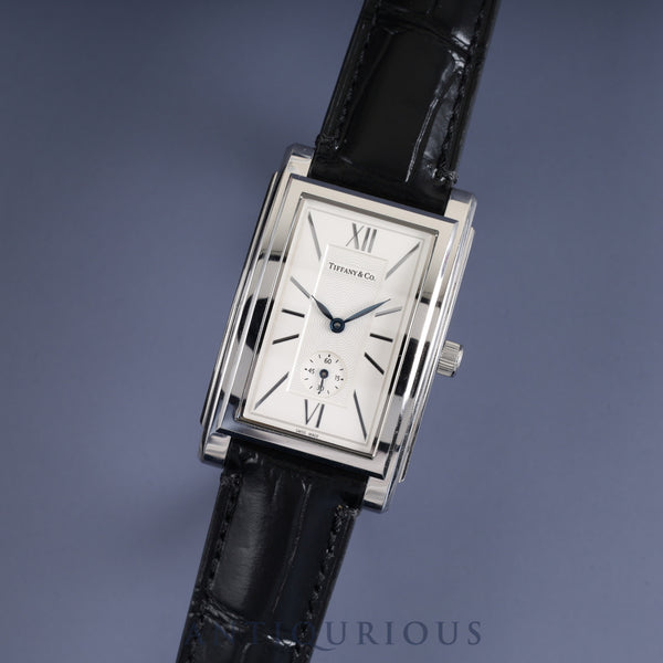 Tiffany Grand Small Second Z0030.13.10A21A40A Quartz Cal.980.163 SS Leather Genuine Buckle (SS) White Dial Overhauled