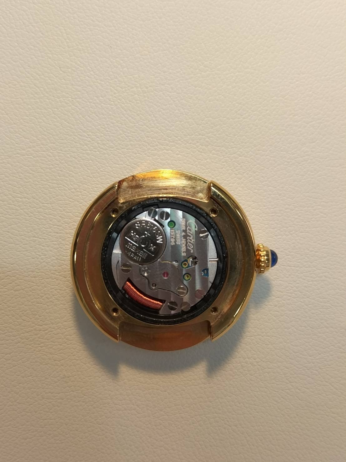 Cartier Must Trinity W1010644 / 2735 Quartz Cal.157.06 SV925 Leather Genuine D-buckle (GP) Side Trinity Dial Genuine Leather Strap Overhauled