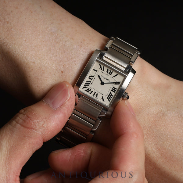 Cartier Tank Francaise MM W51003Q3 / 2301 Quartz SS SS White Roman Dial Complete Service (Full Maintenance) Completed