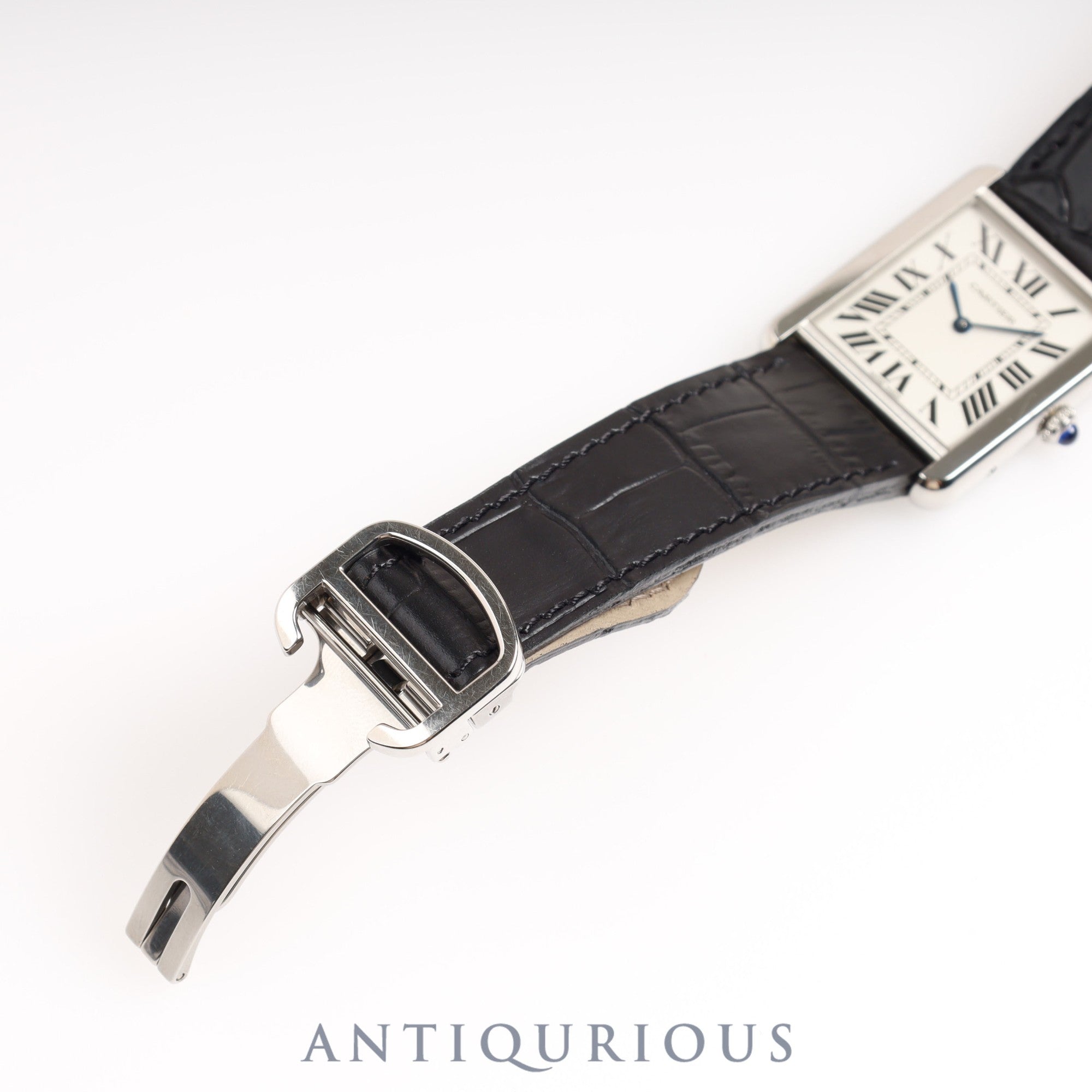 カルティエ タンクソロ LM QZ シルバー文字盤