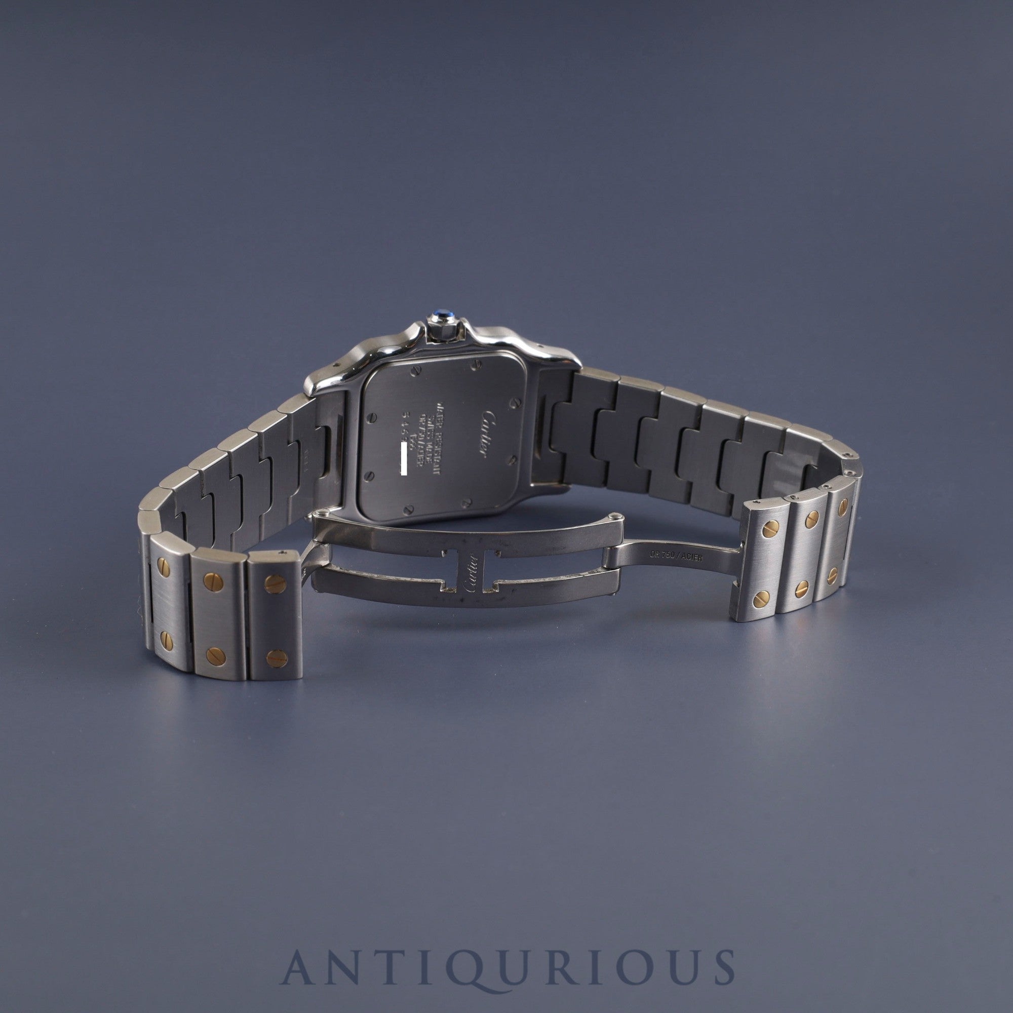 カルティエ サントス ガルベ LM W20011C4 / 1566 クォーツ Cal.687 SS/YG SS/YG アイボリーローマン文字盤 国際修理証明書 オーバーホール済み