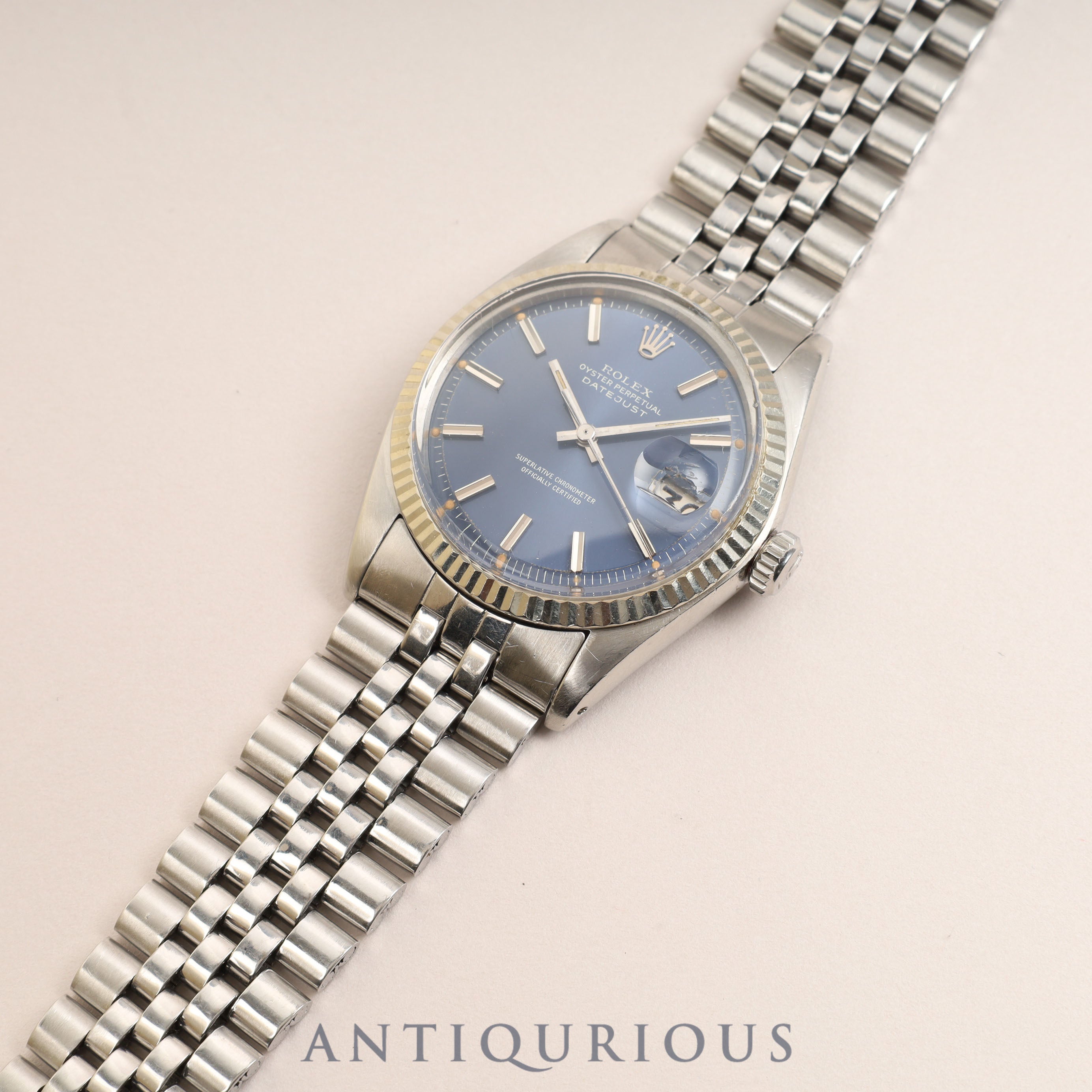 ロレックス デイトジャスト 1601 ブルー文字盤 3番 1971年