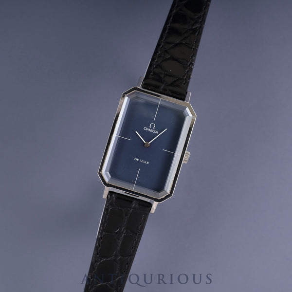 オメガ デ・ヴィル グリマデザイン 5110378 手巻き SS 革 社外尾錠(SS) ブルー文字盤 オーバーホール済み