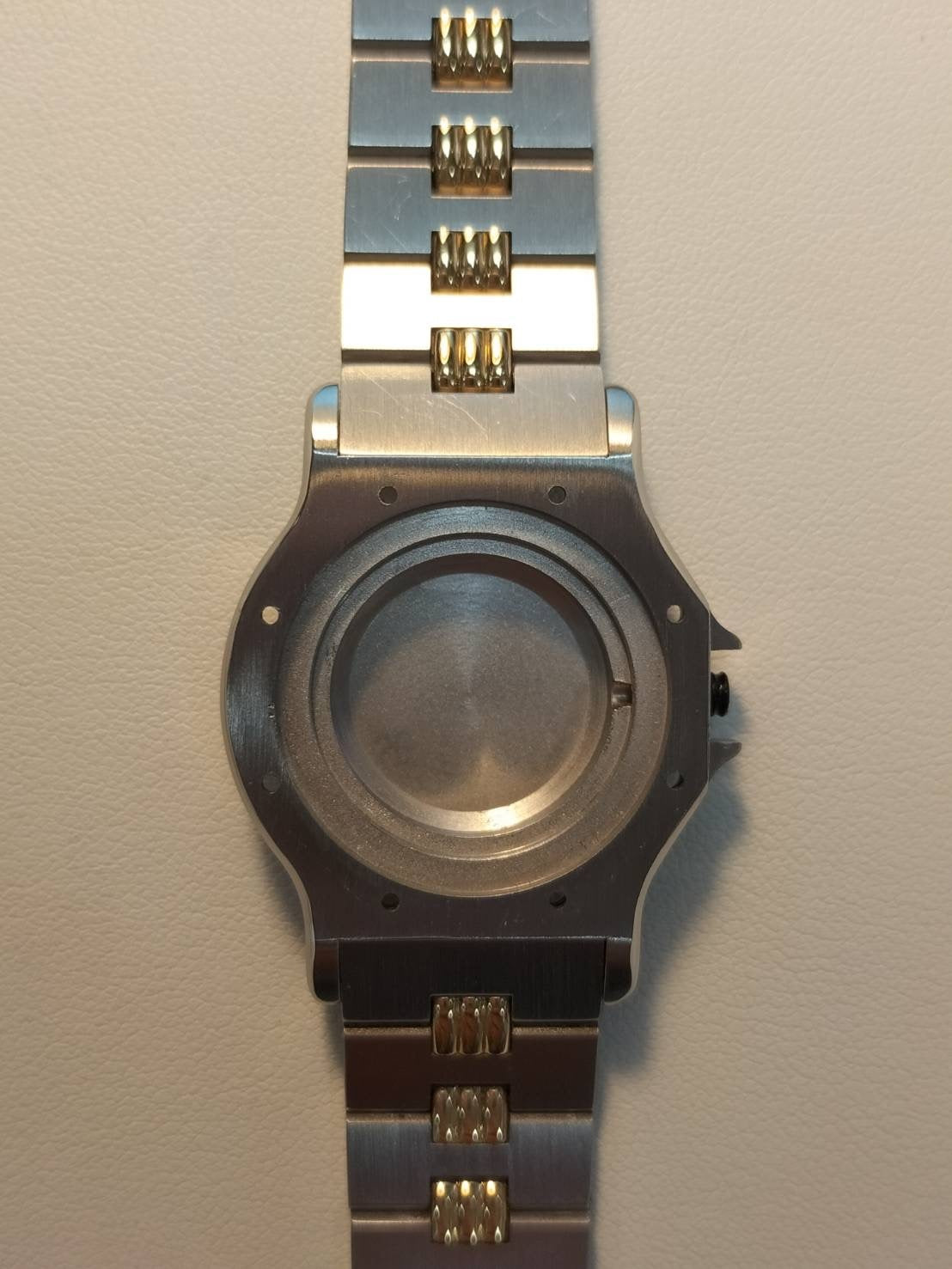 Cartier Santos Octagon LM 2966 Automatic Cal. 077 Stainless Steel/Yellow Gold White Roman Dial Overhauled