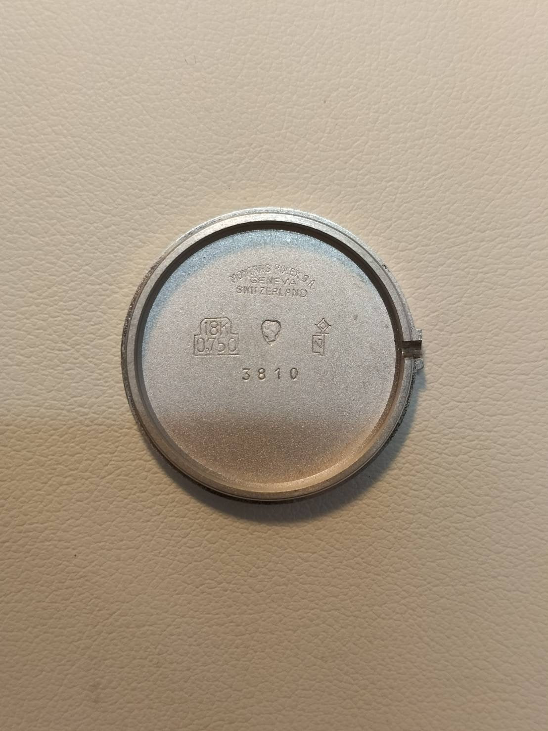 ロレックス チェリーニ 3810 手巻き Cal.1600 750WG 革 社外尾錠(SS)グレー文字盤 24mm 3番台(1971年)オーバーホール済み