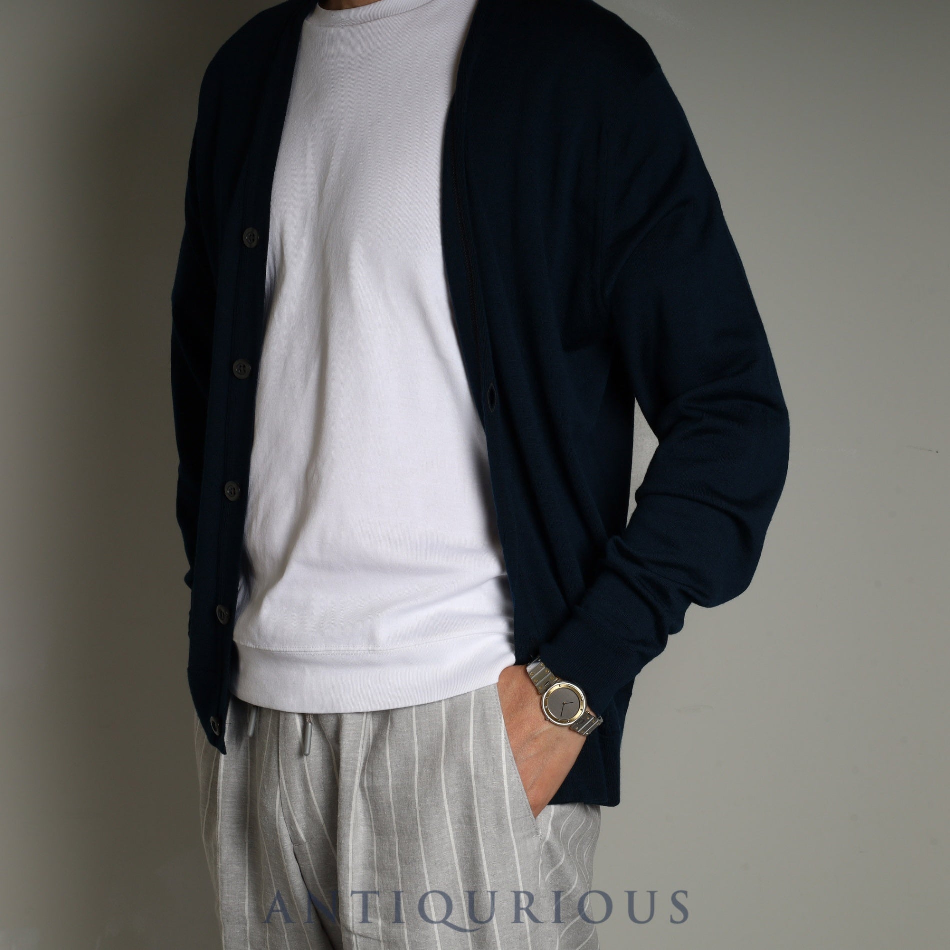 Cartier Santos Vendome LM 83041488 / 8191 Quartz SS/YG SS /YG Grey Ghost Dial Complete service completed at Cartier boutique