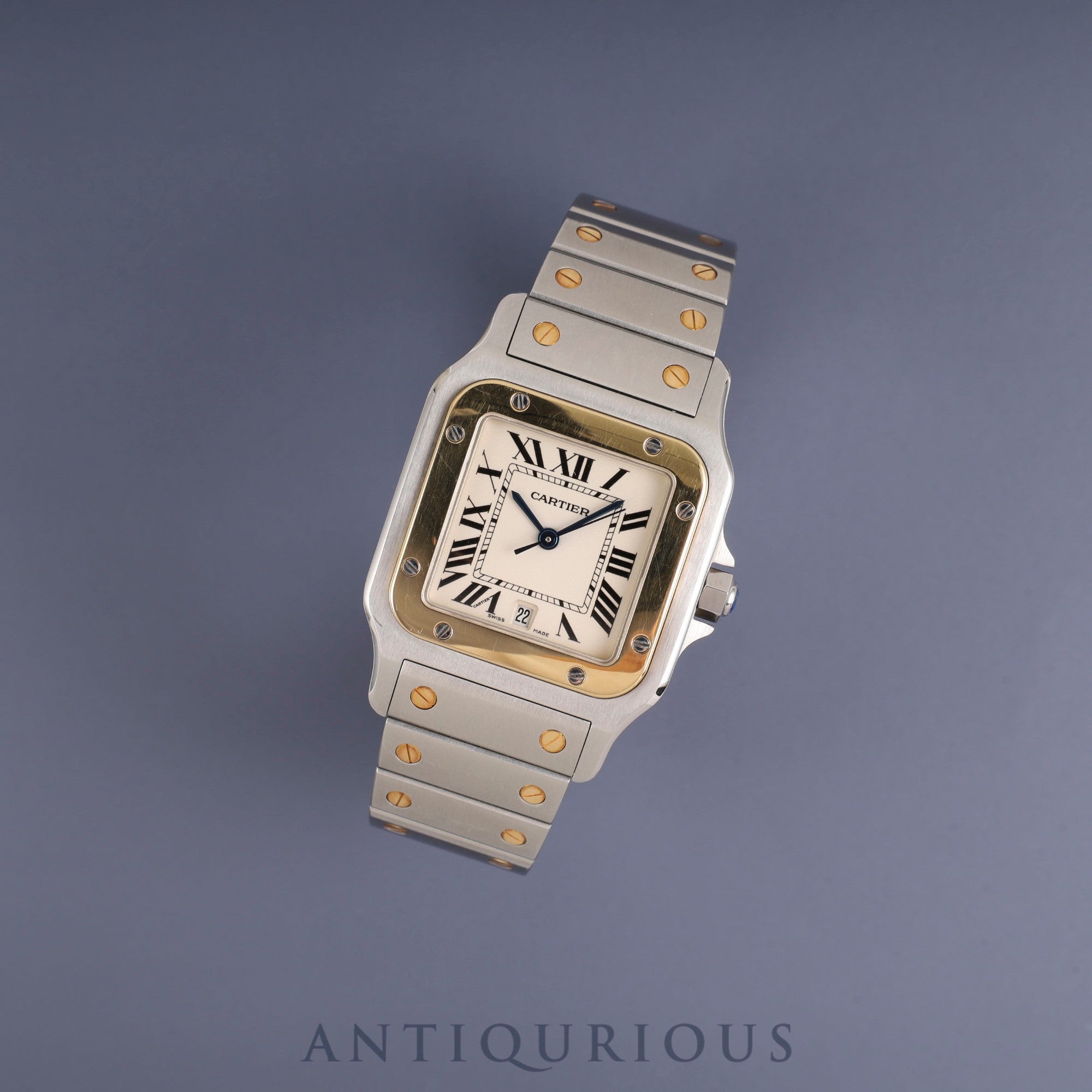 カルティエ サントス ガルベ LM W20011C4/1566 クォーツ Cal.687 SS/YG SS/YG アイボリー文字盤 箱 冊子 保証書(2006年)オーバーホール済み