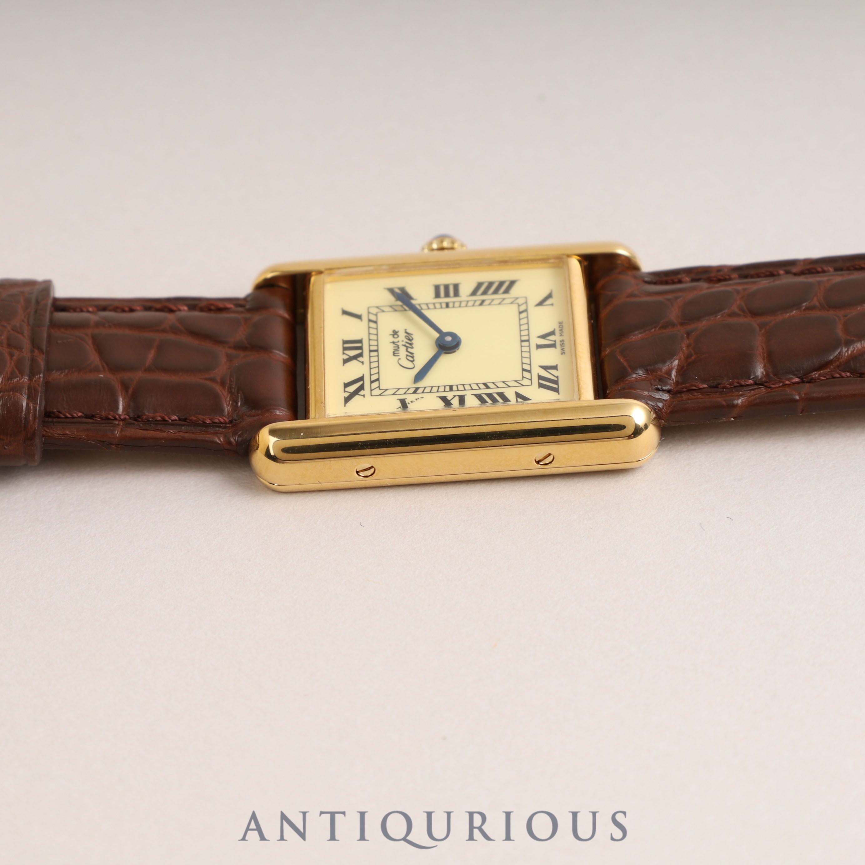 Cartier Must Tank SM QZ Ivory Roman Dial W1003153 (1613) New Finish Complete Service Completed