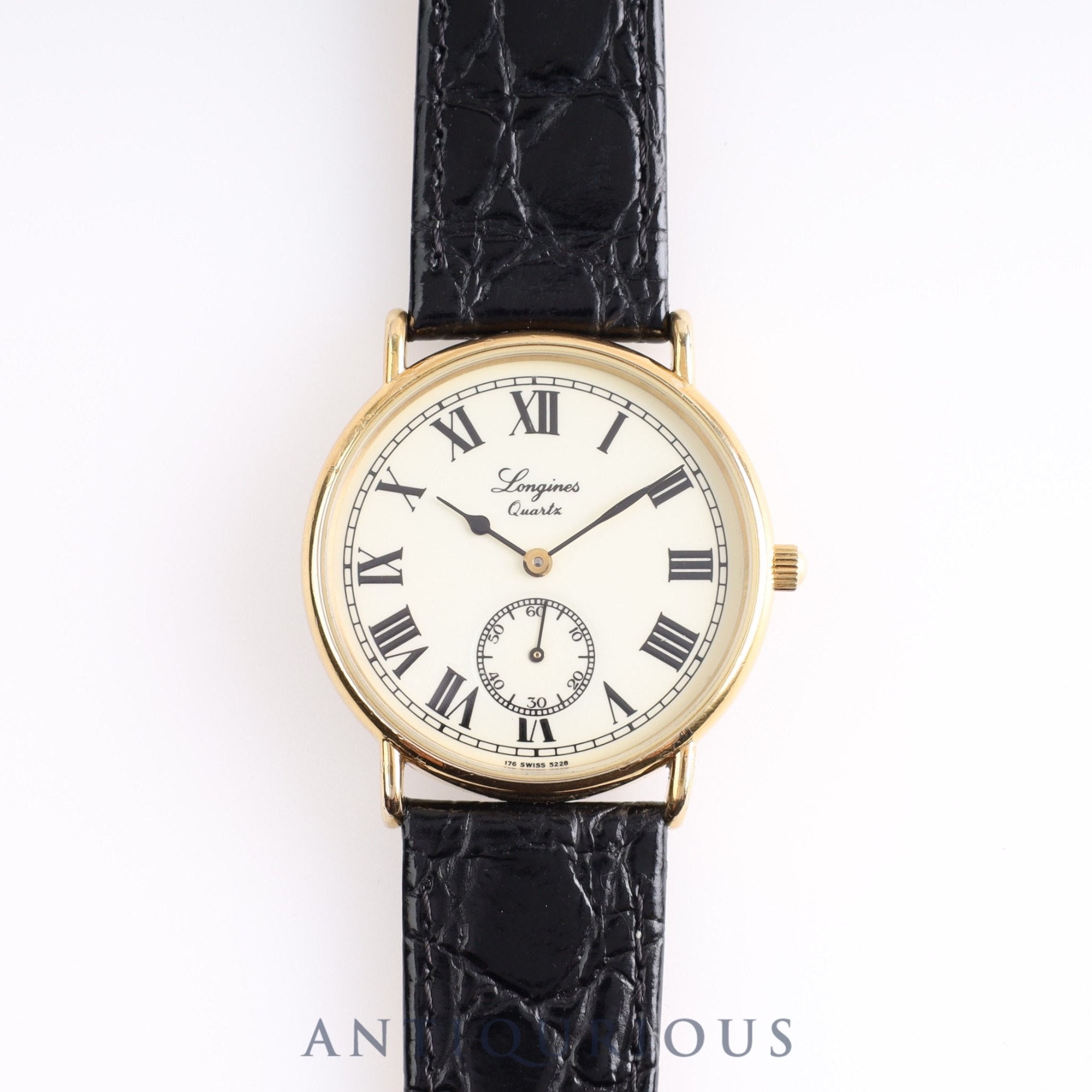 Longines Charleston 5228 Quartz Cal.L176.2 SS/GP Leather Ivory Dial