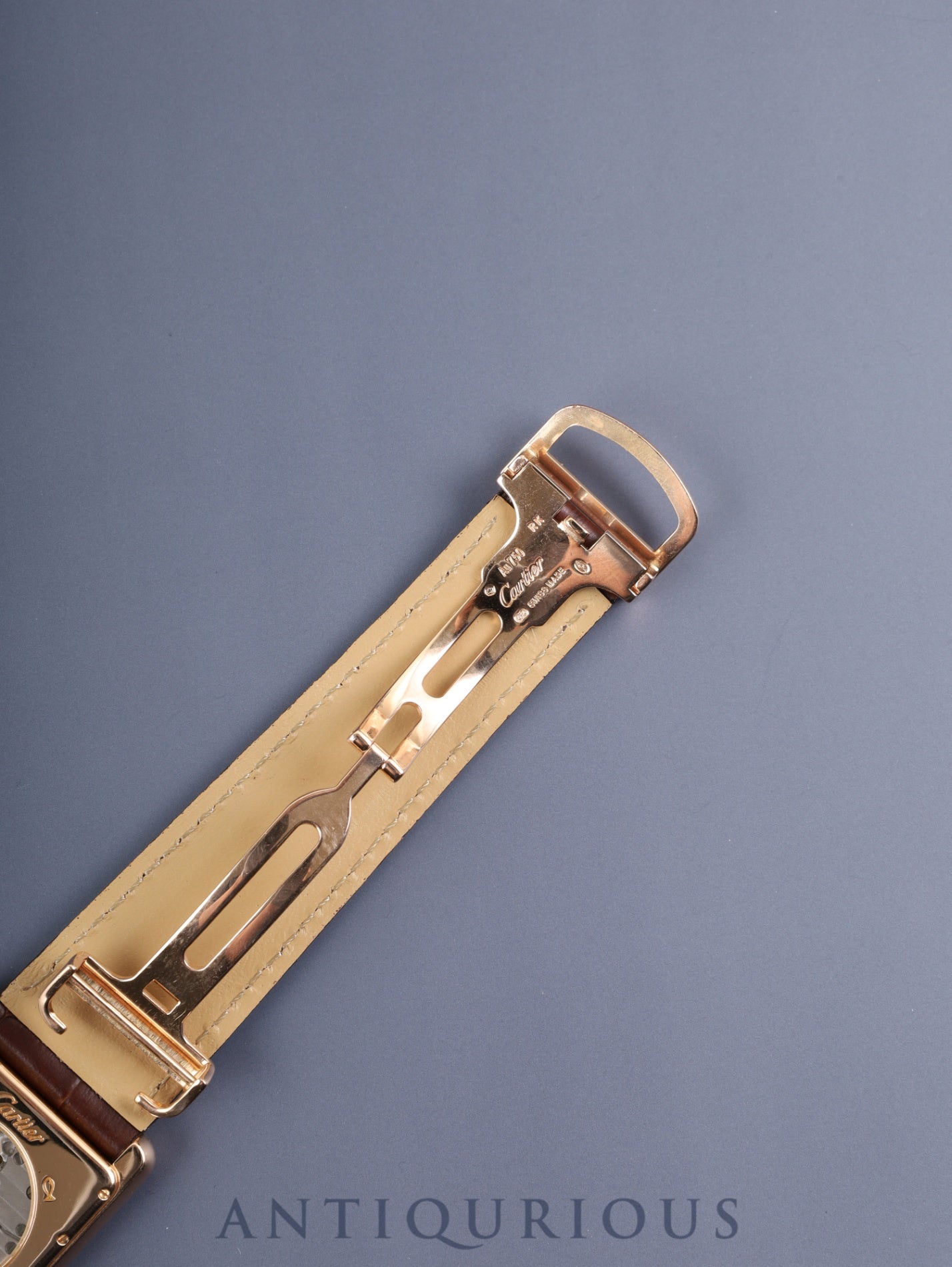 カルティエ タンクルイカルティエ XL W1560003 / 3185 自動巻き Cal.9753MC AU750 革 純正Dバックル(AU750)シルバーギョーシェ文字盤 箱 保証書(2017年) オーバーホール済み