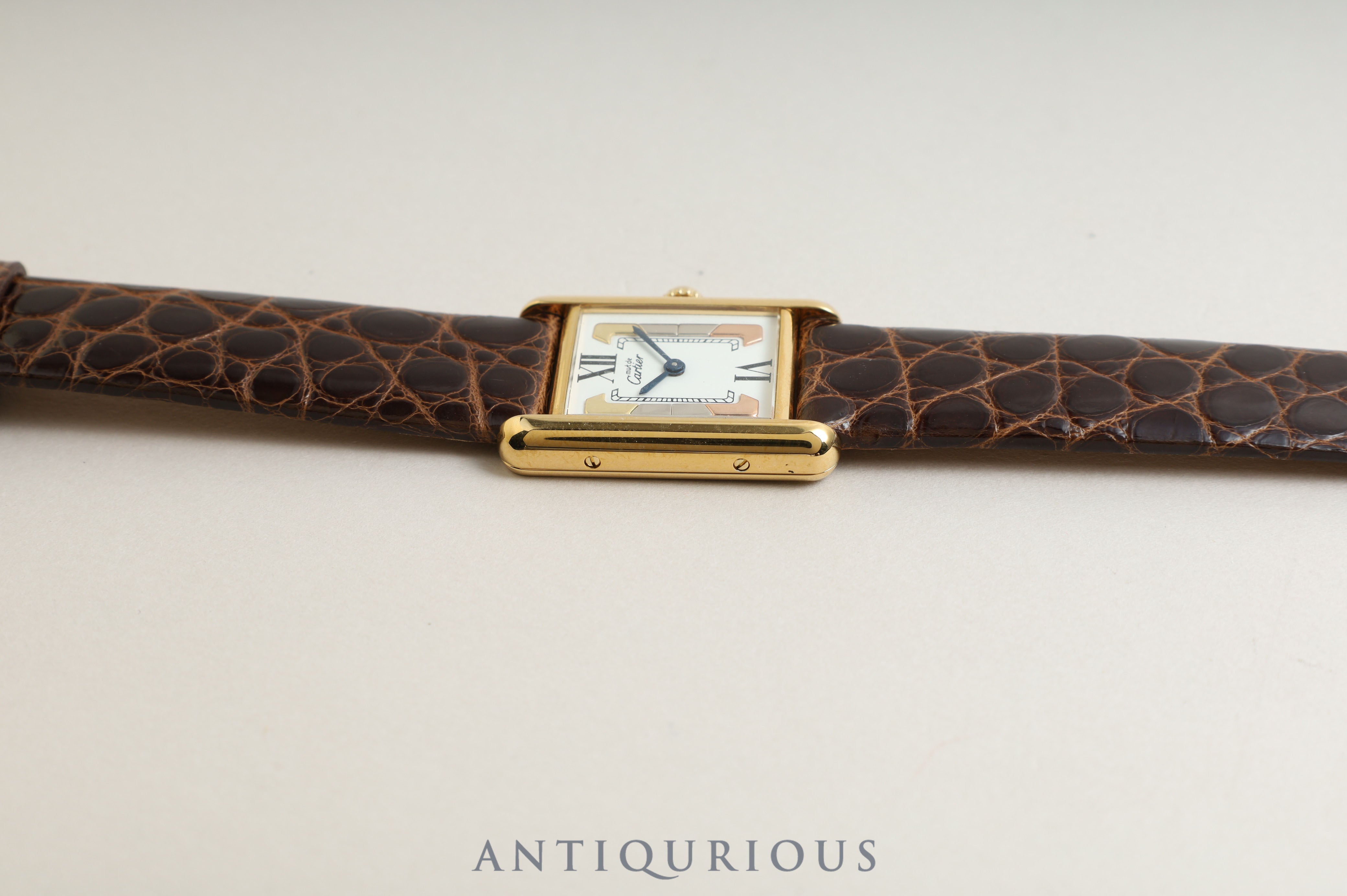 Cartier Must Tank SM QZ Trinity Dial 1613 Newly Refurbished