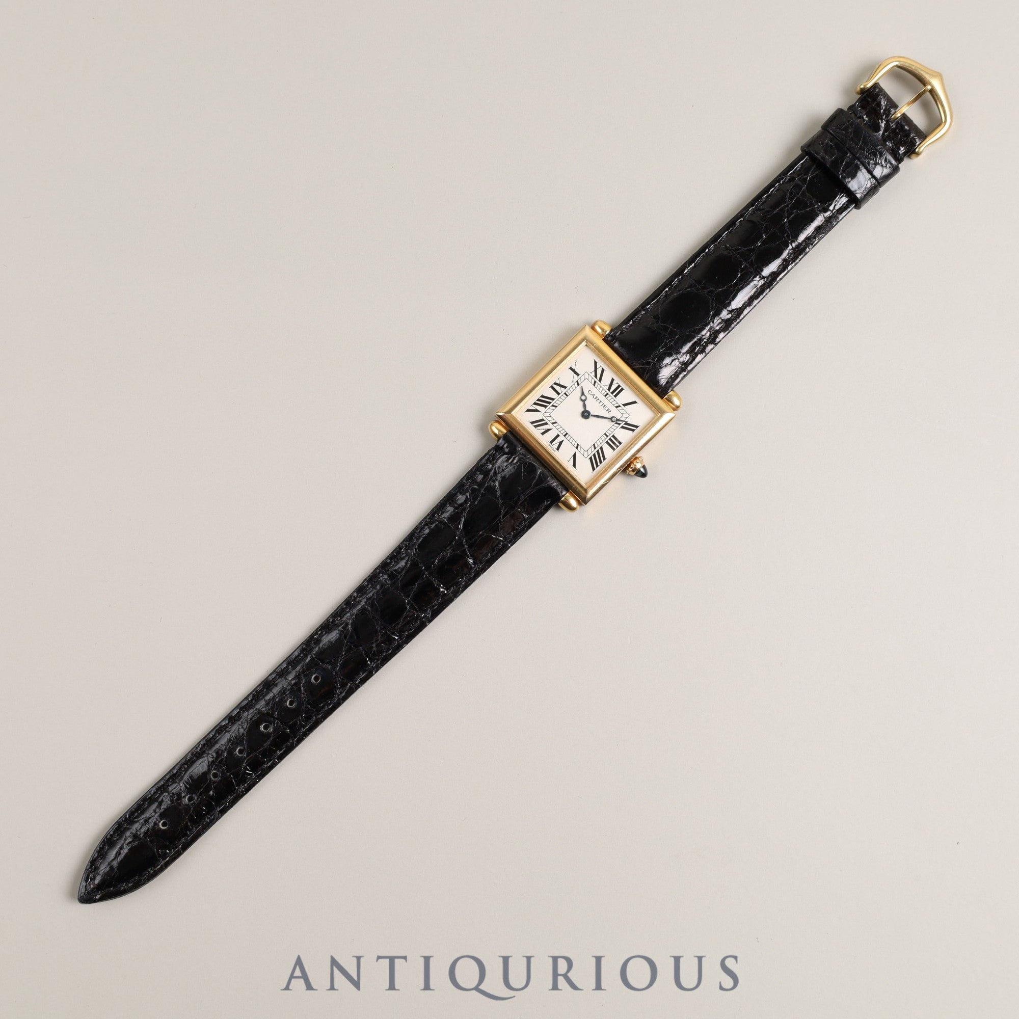 Cartier Tank Obv W1512256 1630 2 Quartz 750 Leather Genuine Buckle (750) Silver Roman Dial Overhauled