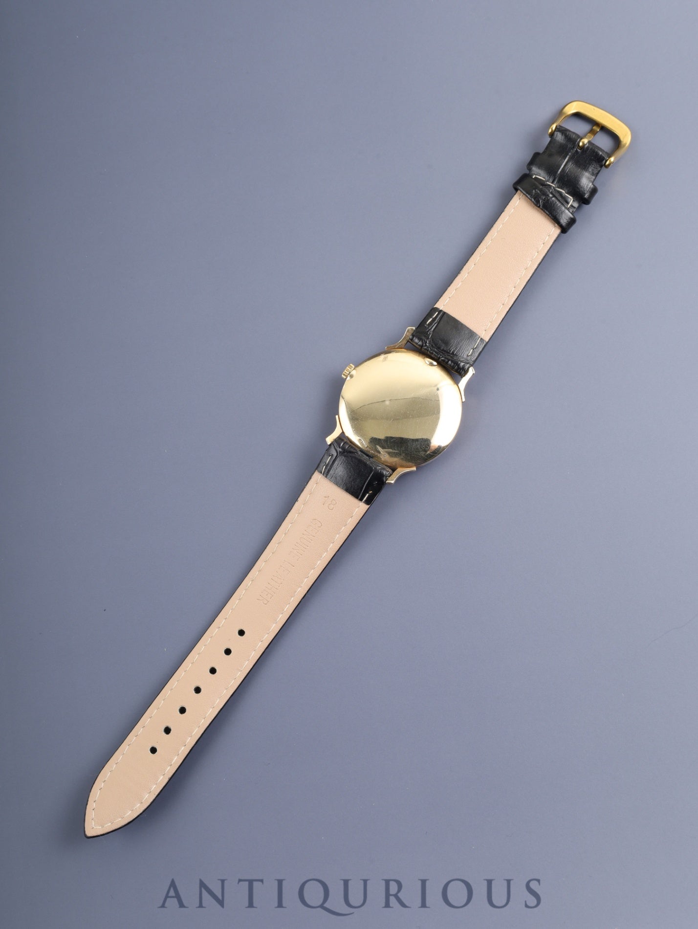 ロンジン ラウンドスモールセコンド 2033P 手巻き Cal.23Z K14YG 革 社外尾錠(GP) シルバー×ゴールド文字盤 オーバーホール済み