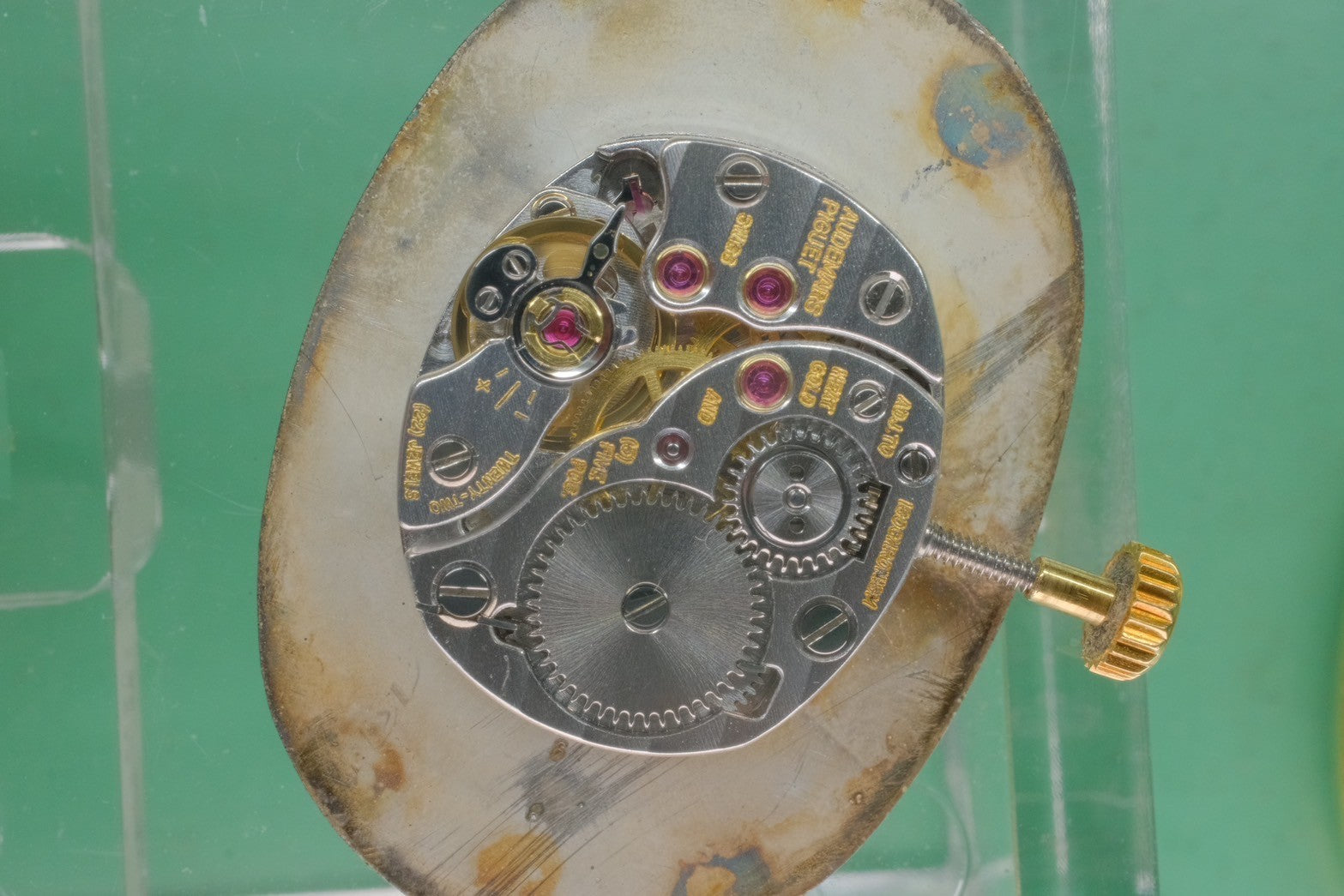 Audemars Piguet Oval Case Hand-wound Cal.2052 750 Leather Genuine Buckle (750) Black Dial Case Overhauled