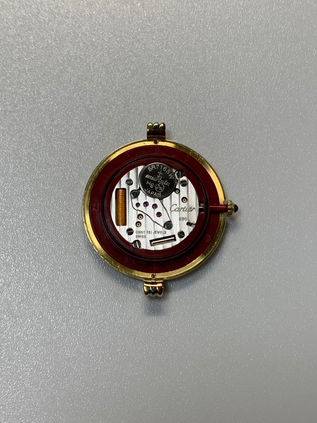 カルティエ ヴァンドーム トリニティ VLC LM 85533553/81003 クォーツ Cal.690 750YG 革 純正ピンバックル(GP) ホワイトローマン文字盤(SWISS MADE表記) オーバーホール済み