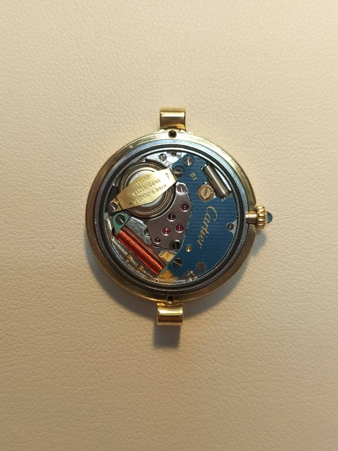 カルティエ マスト ヴァンドーム VLC SM クォーツ Cal.81 SV925 革 純正尾錠(GP) ガーネットダイヤル ボルドー文字盤 24mm 純正替えベルト オーバーホール済み