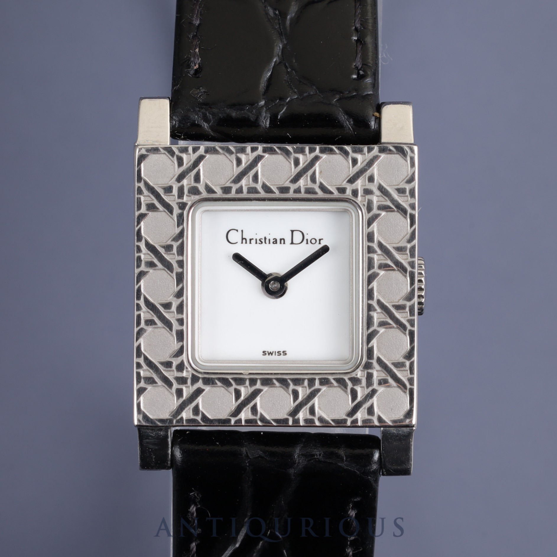 Christian Dior La Parisienne D60-109 Quartz Cal.980.003 SS Leather Genuine Buckle (SS) White Dial Overhauled