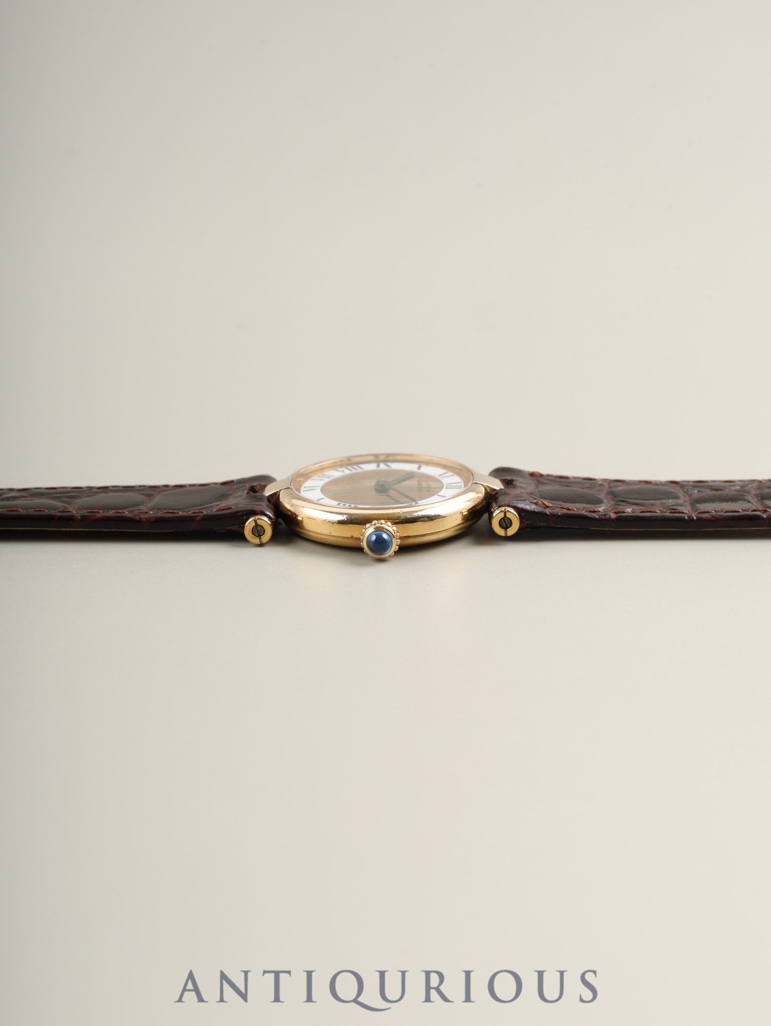 カルティエ マスト ヴァンドーム VLC SM 590004 クォーツ Cal.90 SV925 革 純正尾錠(GP) フロントトリニティ文字盤 オーバーホール済み