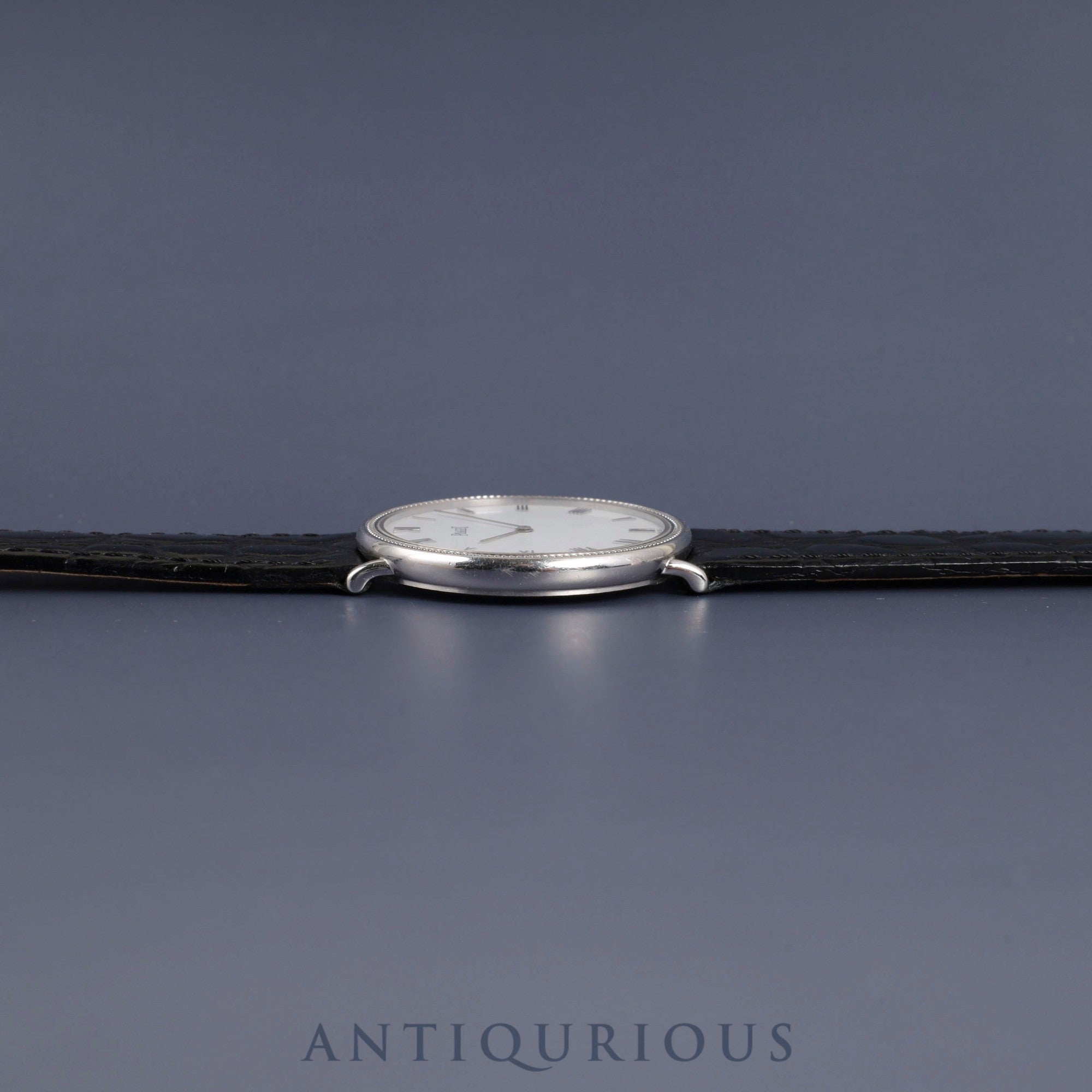 Piaget Round 90231 Manual winding Cal.9P2 750 Leather Genuine buckle (750) White Roman dial Overhauled