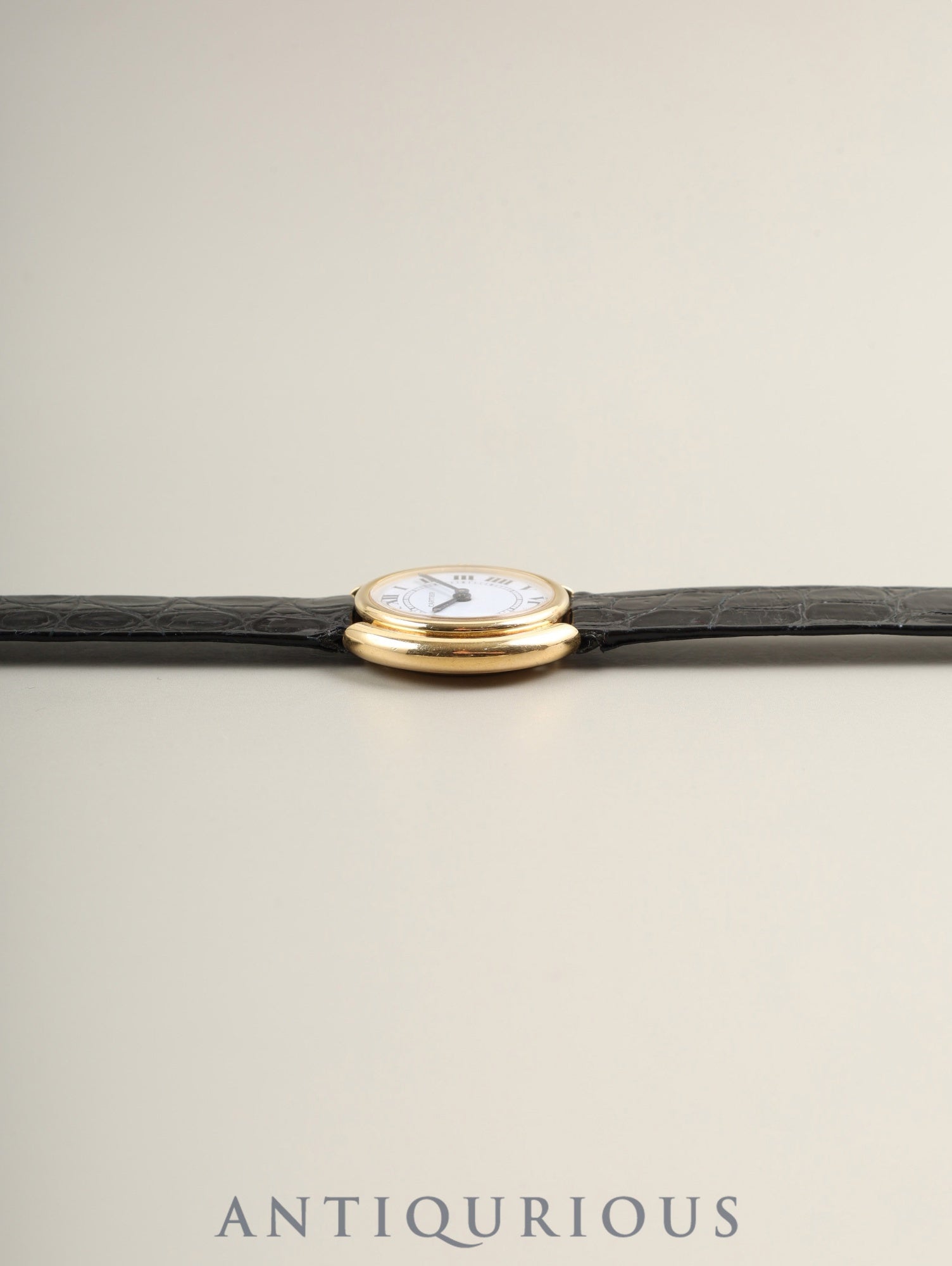 カルティエ ヴァンドーム エリプス VLC SM 6708 手巻き 750YG 純正革ベルト 純正尾錠(750YG) ホワイトローマン文字盤(PARIS表記) 保証書 オーバーホール済み