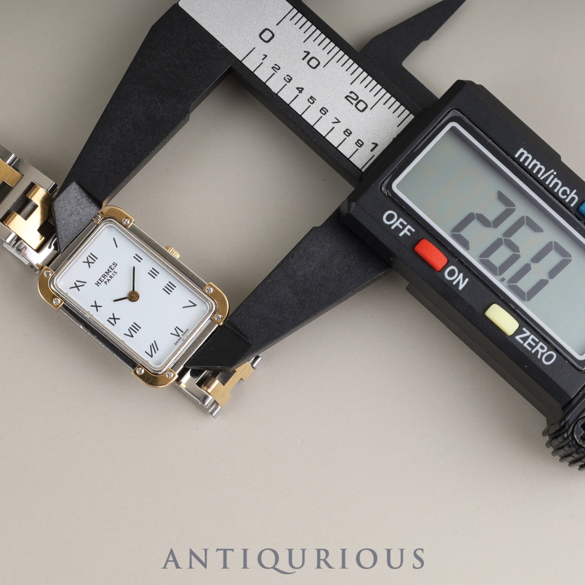 Hermès Cloajour CR1.220 Quartz Cal.976.001 SS/GP SS/GP White Dial Overhauled