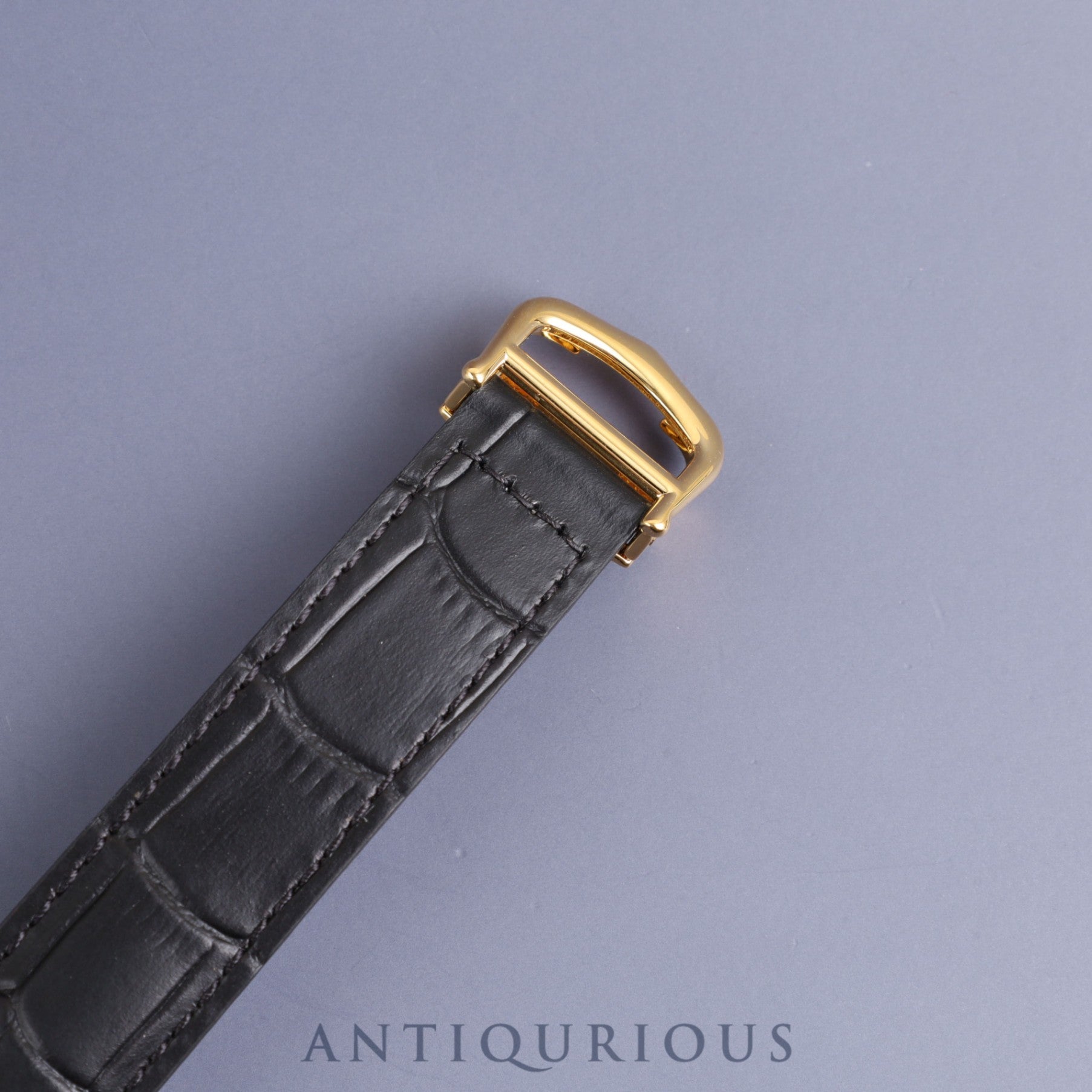 カルティエ マストタンク LM 手巻き Cal.78-1  SV925 革 純正Dバックル(GP)オニキス文字盤 オーバーホール済み 新品仕上げ済み