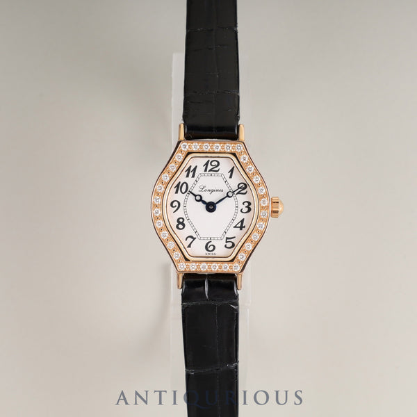 Longines La Vissonte L5 184 9 Quartz Cal.L963.2 750 Genuine leather strap Genuine buckle (SS) White Arabic dial Overhauled