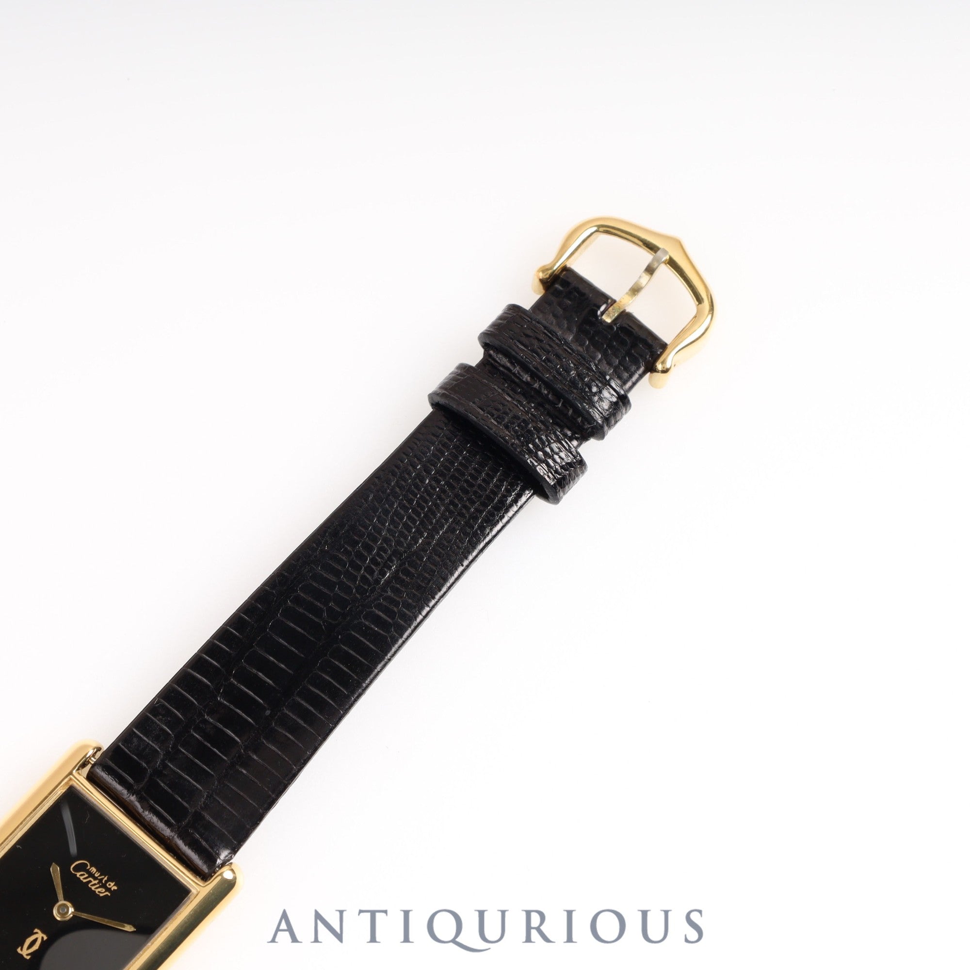 Cartier Must Tank LM Manual Winding No Index Onyx Dial